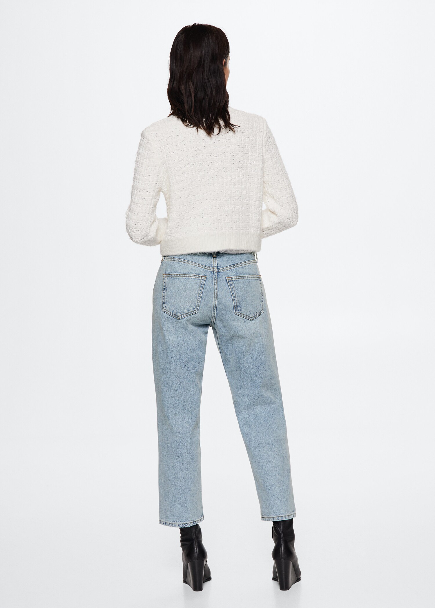 Rechte crop jeans - Achterkant van het artikel