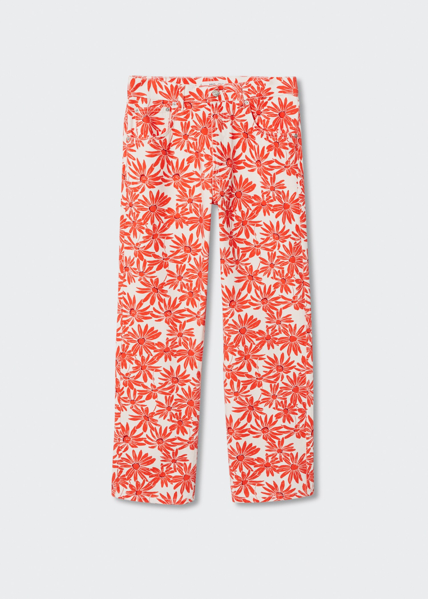 Printed straight jeans - Article without model