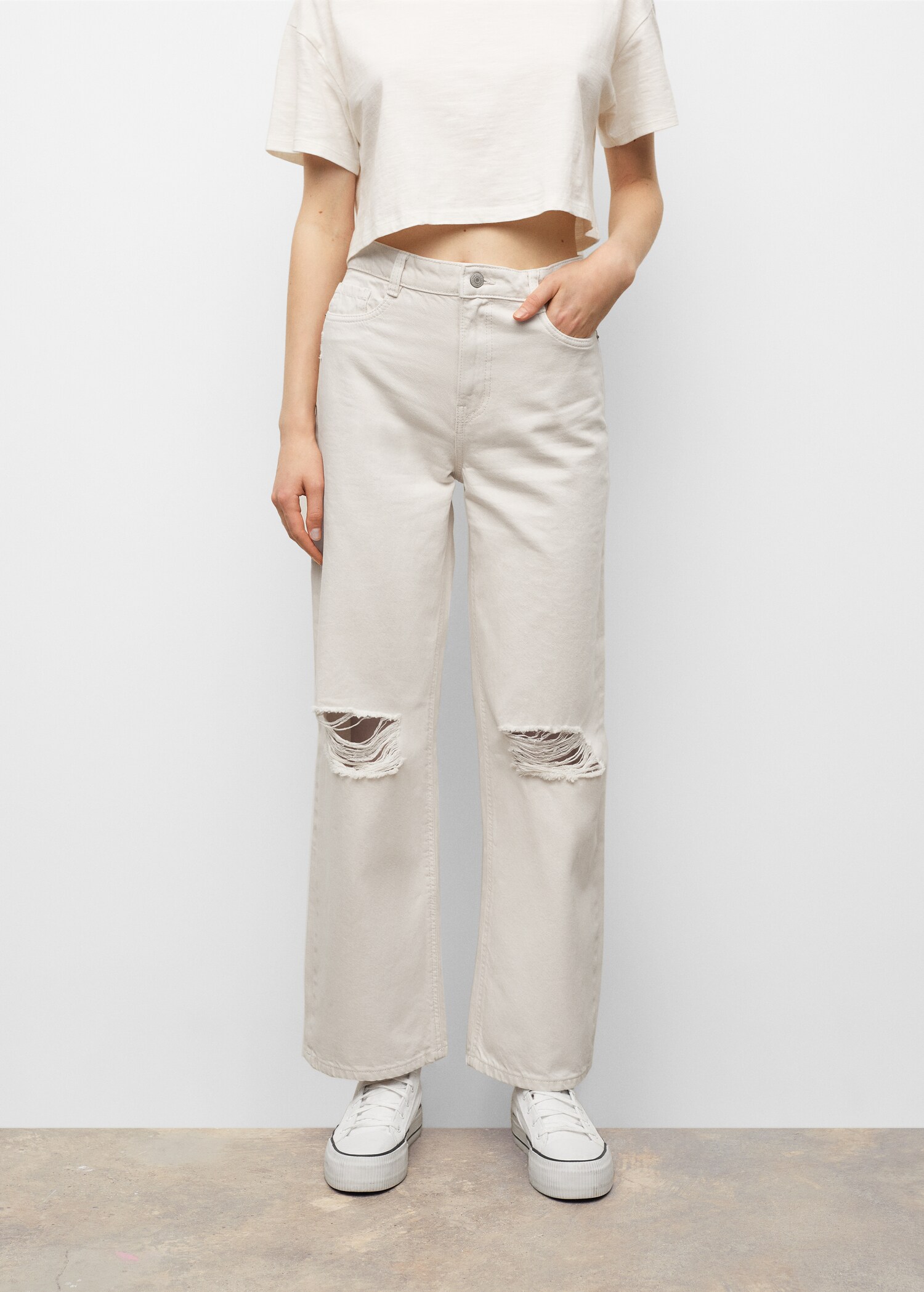 Wideleg-Jeans mit hohem Bund - Detail des Artikels 1
