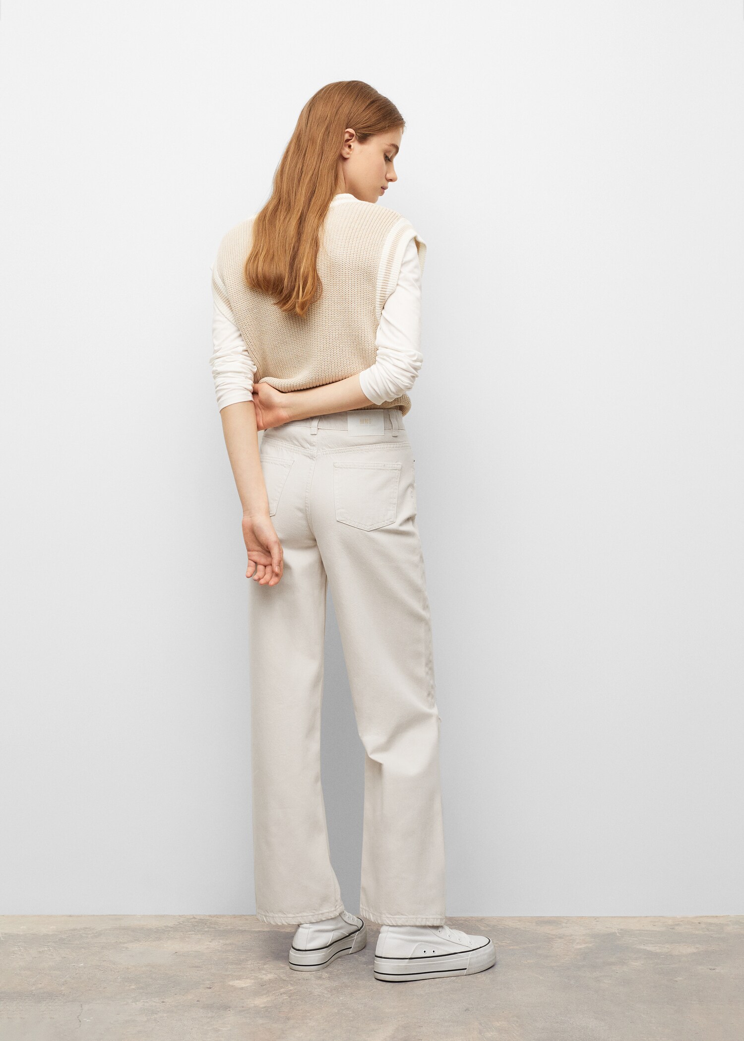 Wideleg-Jeans mit hohem Bund - Rückseite des Artikels