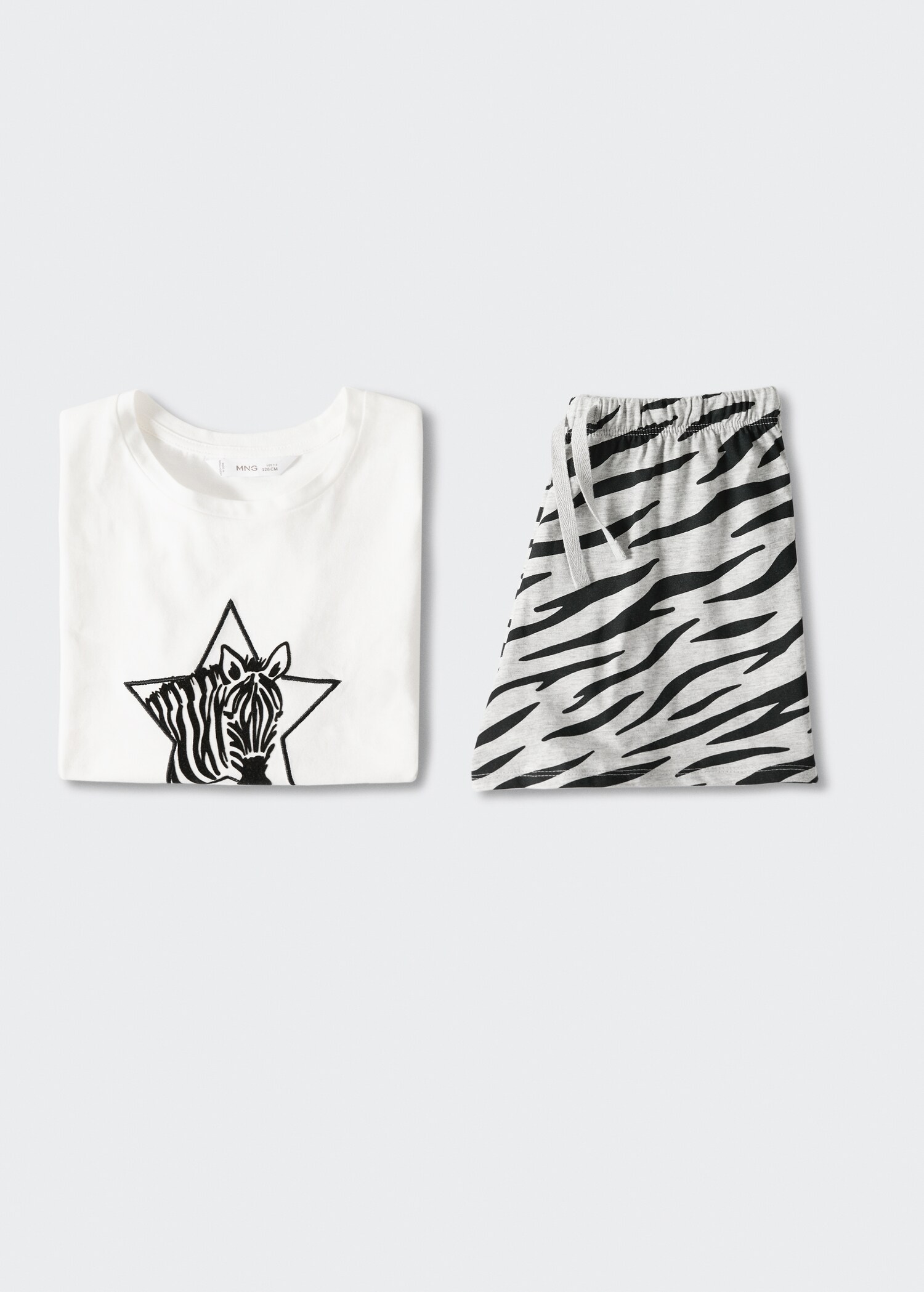 Kort pyjamas med trykk - Artikkel uten modell
