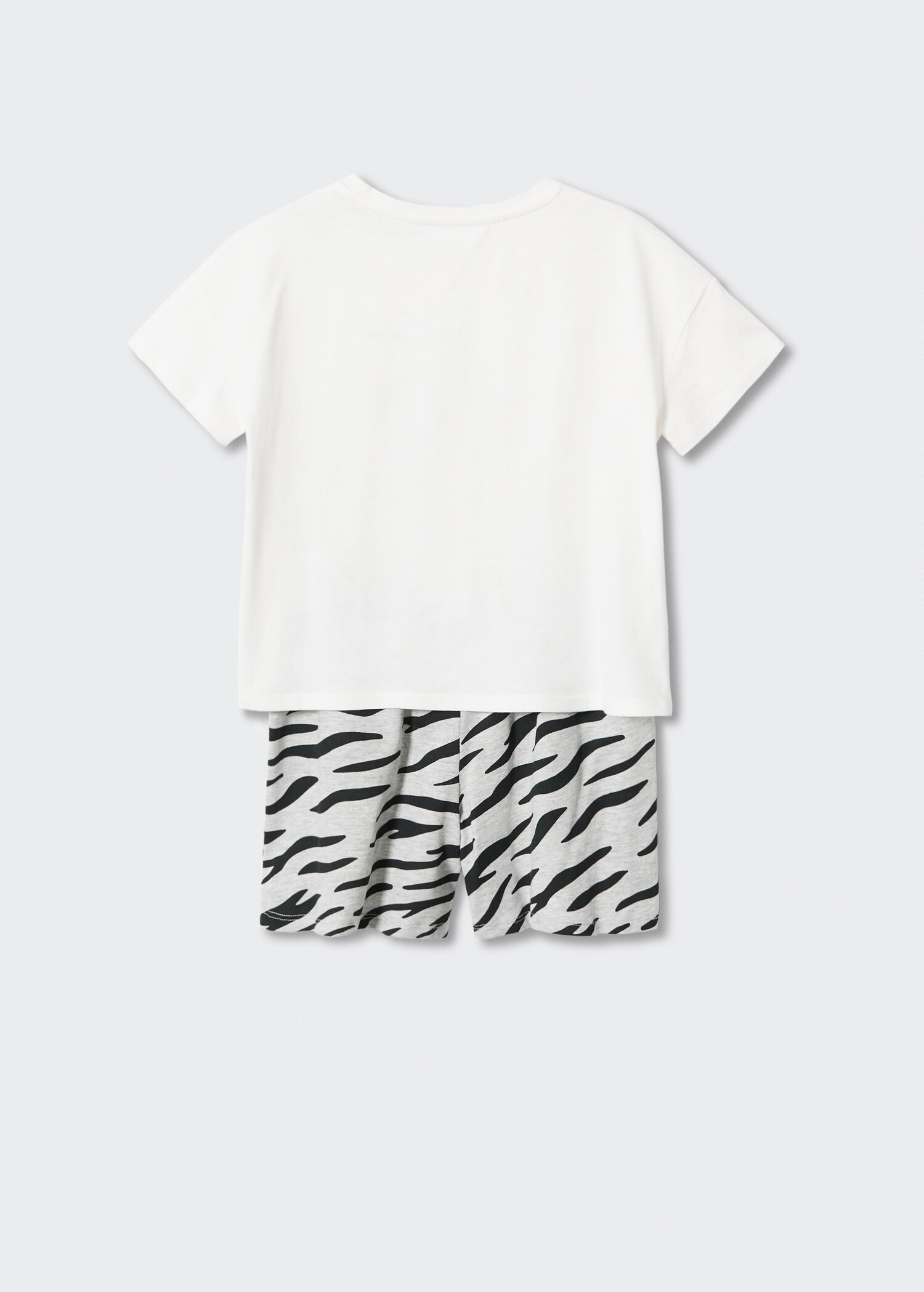 Kort pyjamas med trykk - Baksiden av artikkelen