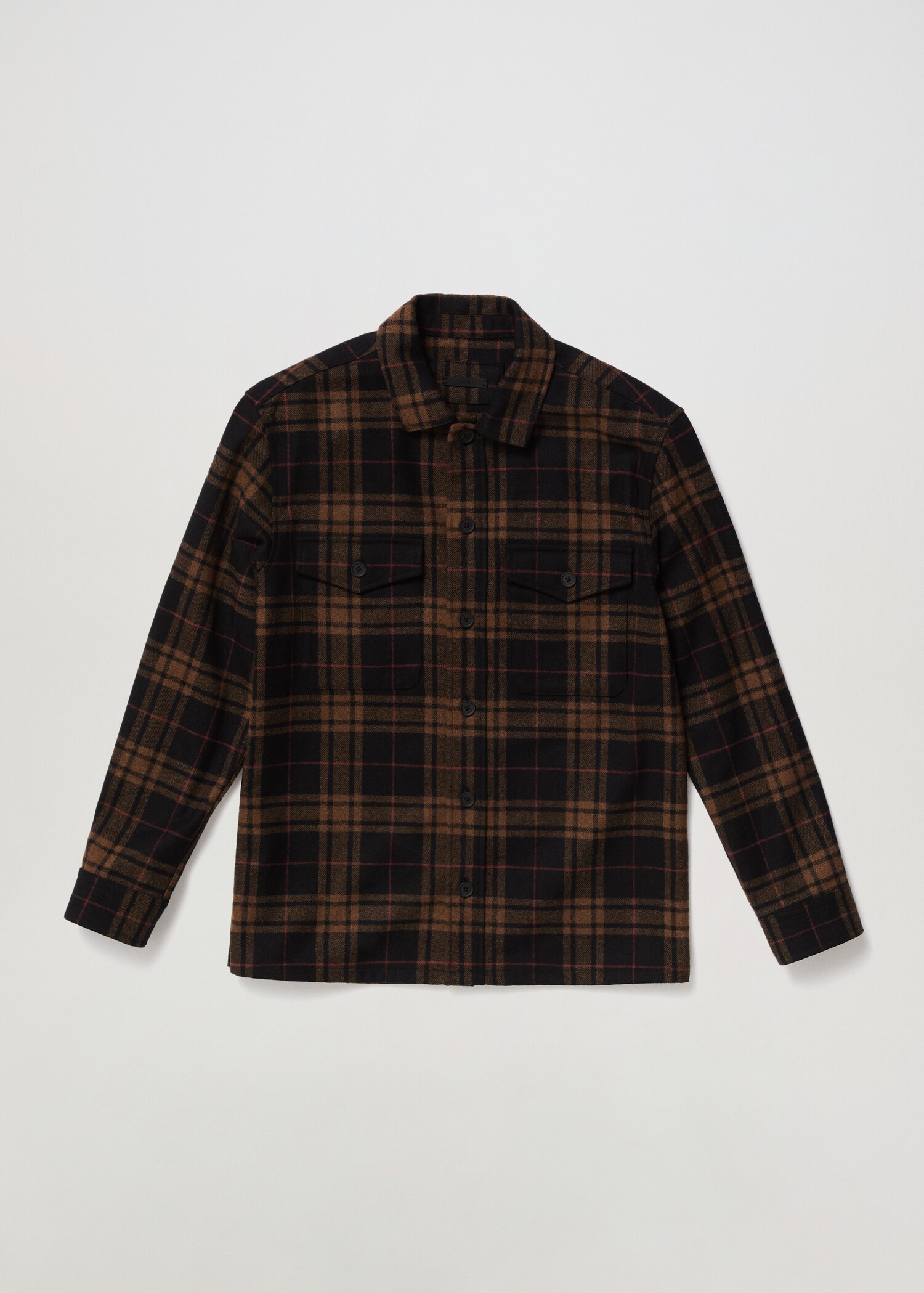 Kariertes Overshirt aus Woll-Mix - Detail des Artikels 4