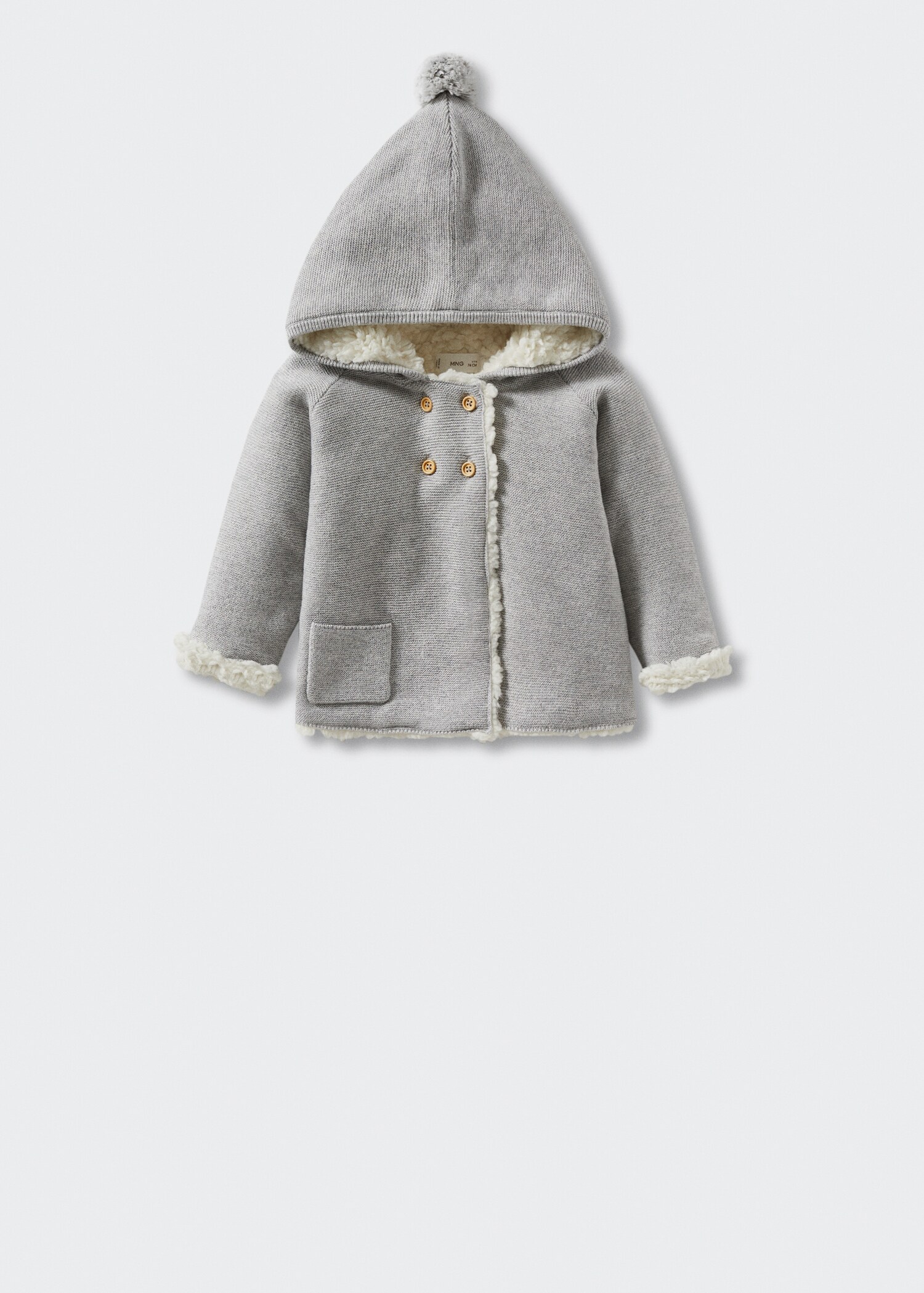 Strikket cardigan med pels innvendig - Artikkel uten modell