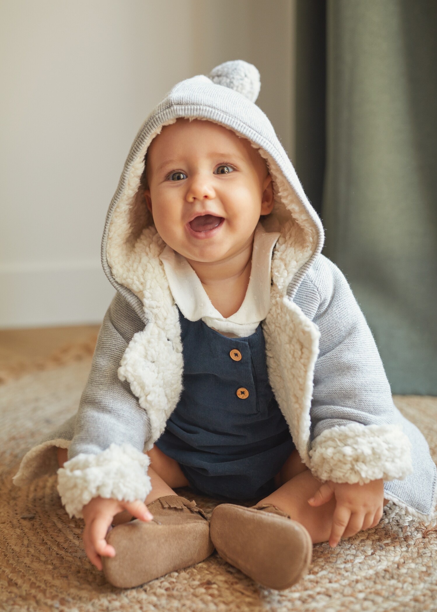 Strikket cardigan med pels innvendig - Artikkeldetalj 5