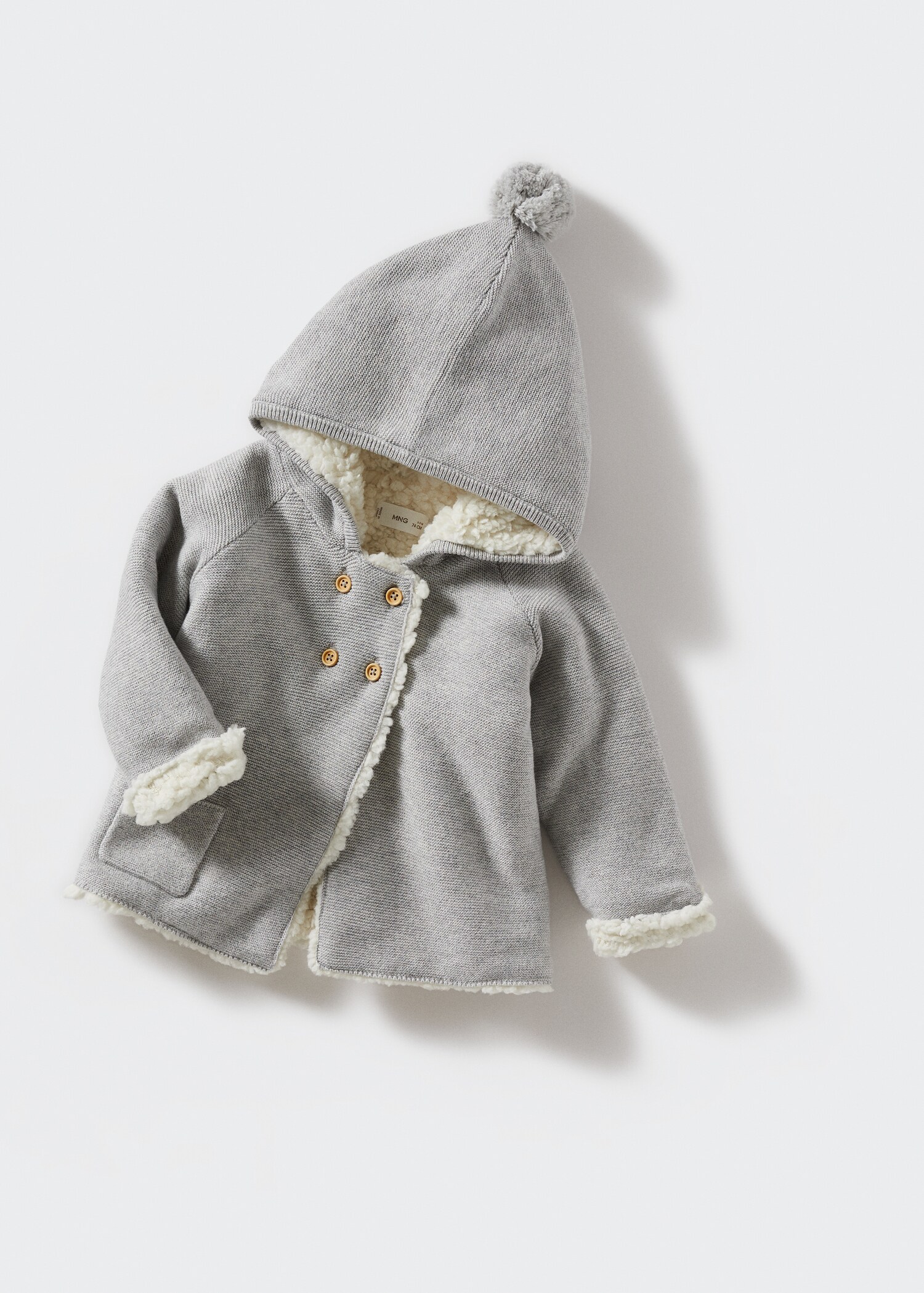 Strikket cardigan med pels innvendig - Artikkeldetalj 7