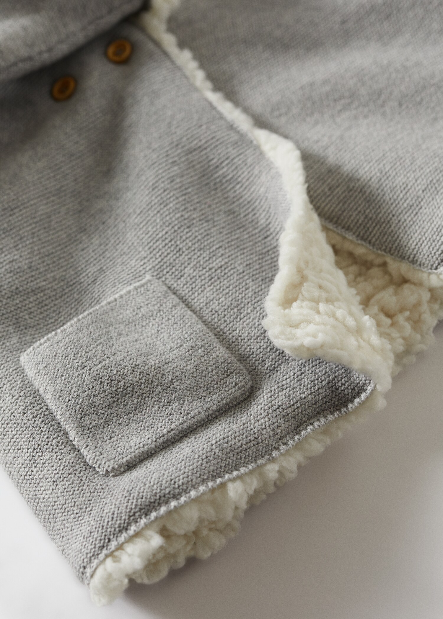 Strikket cardigan med pels innvendig - Artikkeldetalj 8