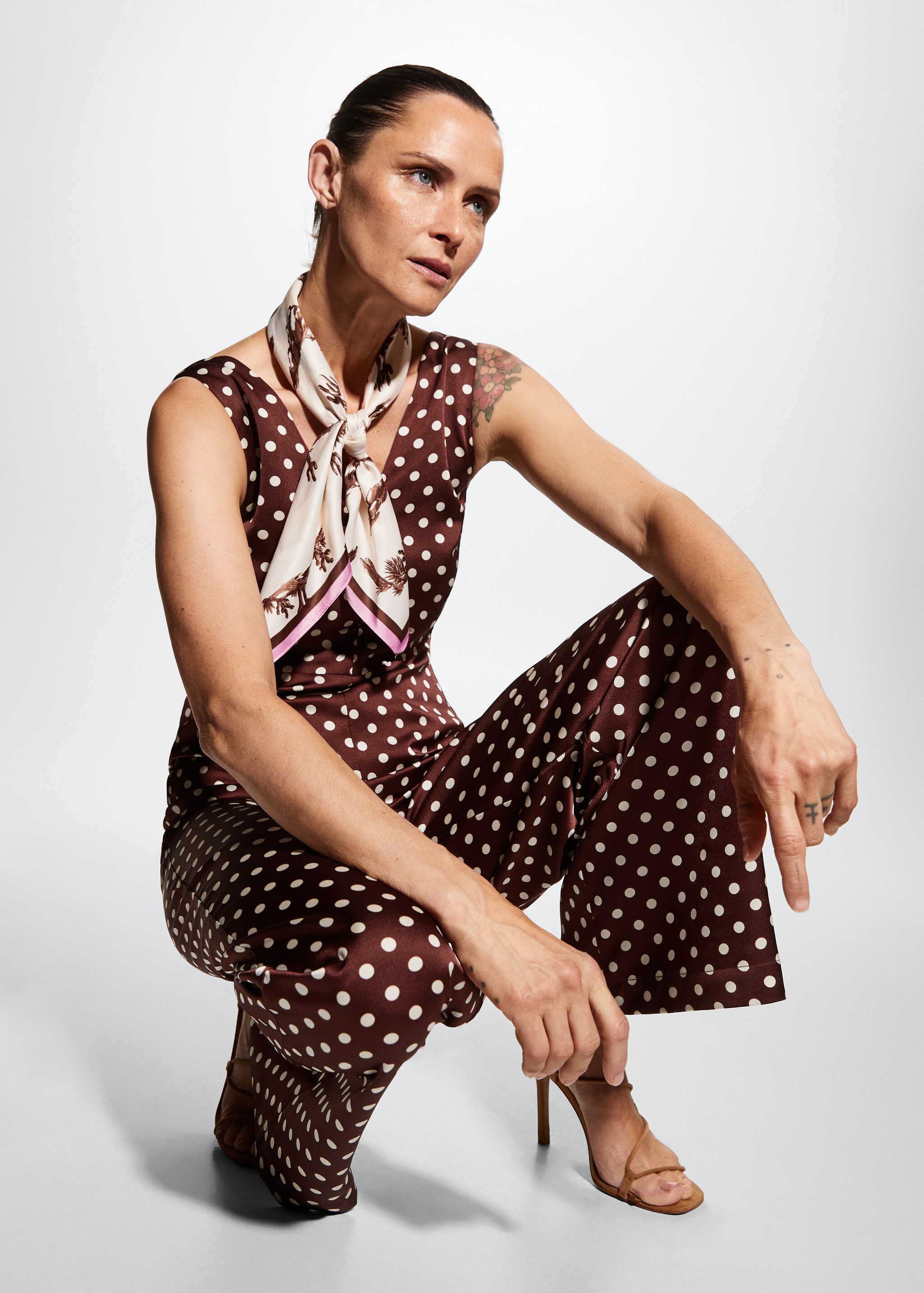 Polka-dot print jumpsuit - Details of the article 6