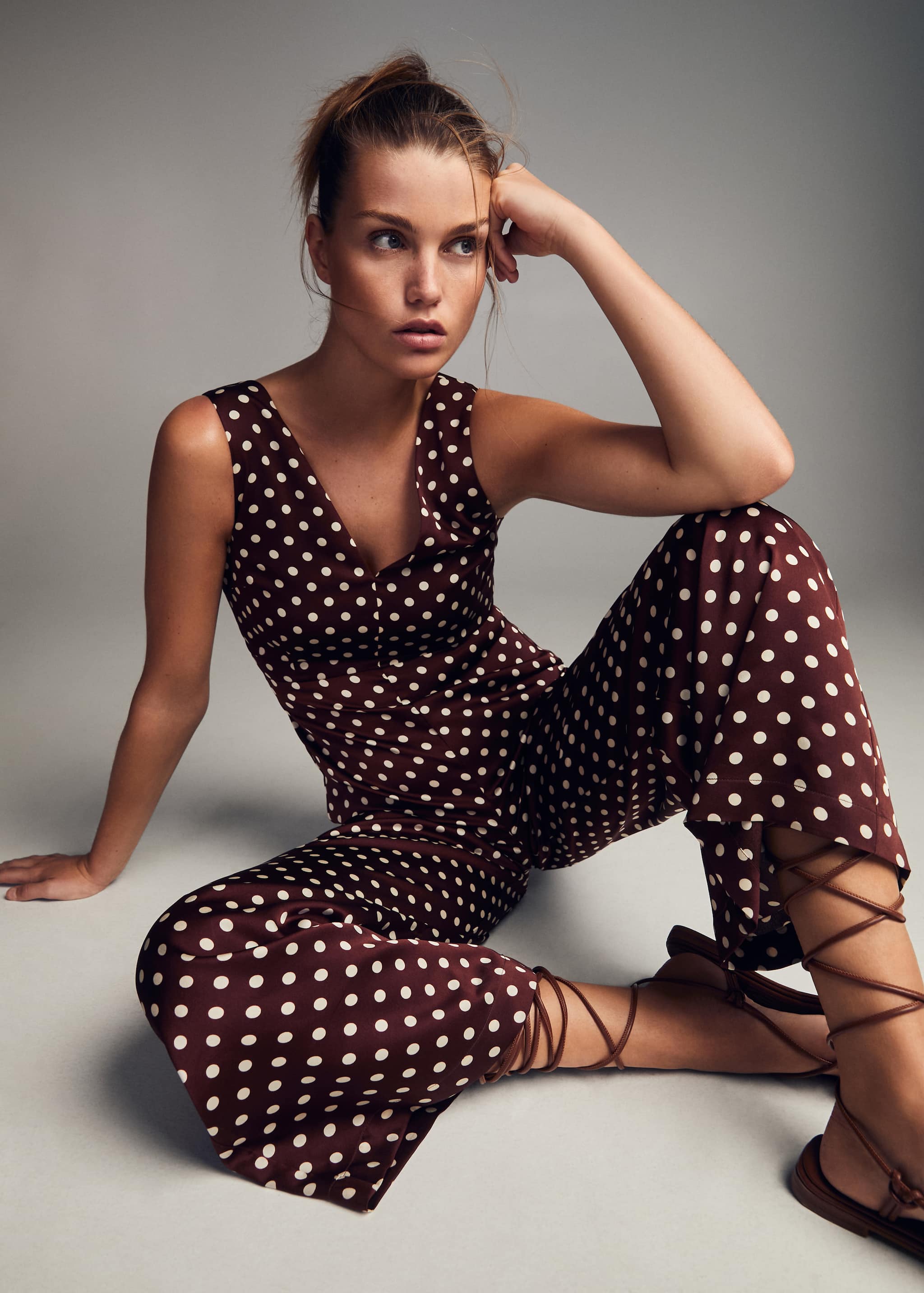 Polka-dot print jumpsuit - Details of the article 9