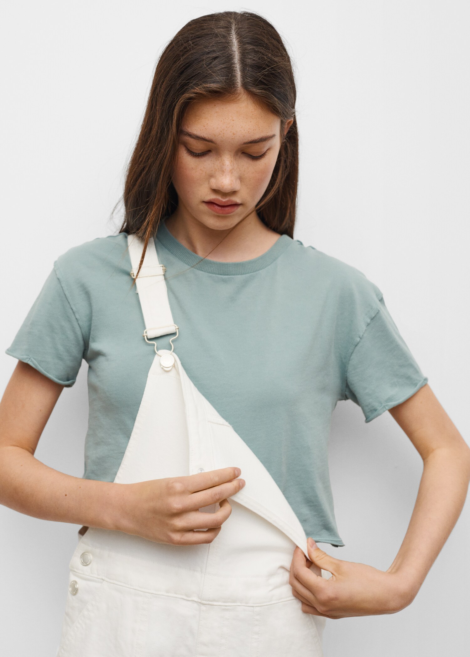 Denim culotte dungarees - Details of the article 2