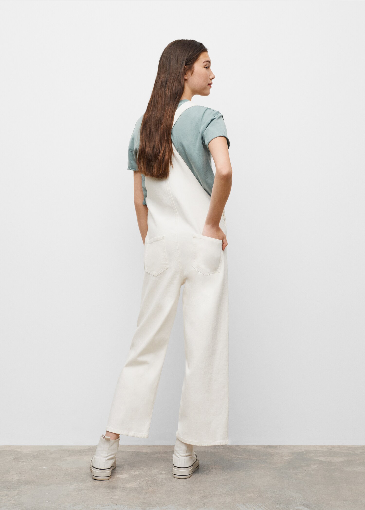 Denim culotte dungarees - Reverse of the article
