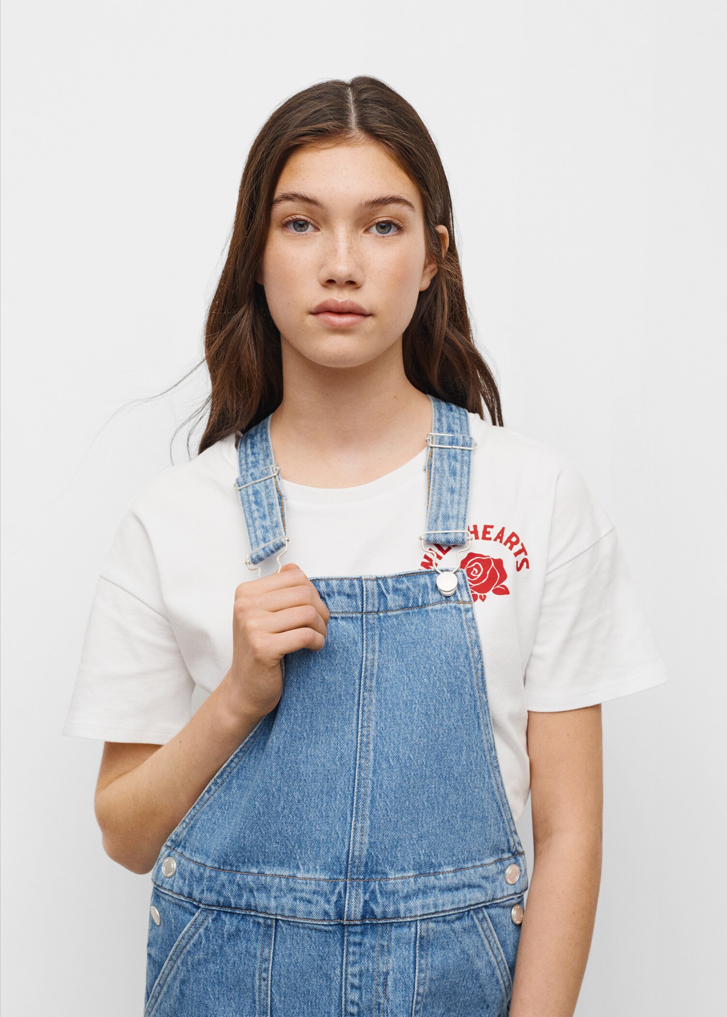 Denim culotte dungarees - Details of the article 2