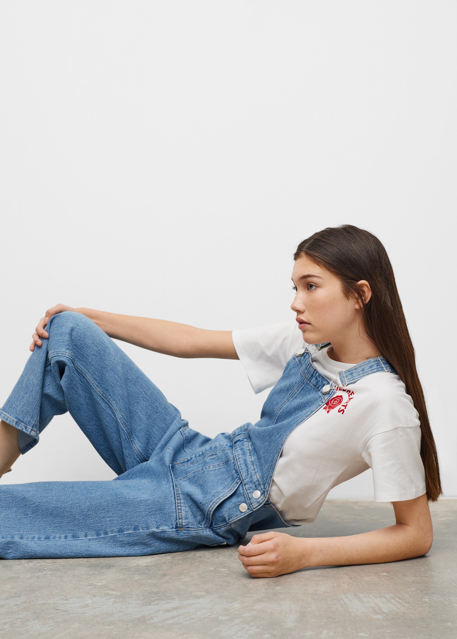 Denim culotte dungarees - Details of the article 3