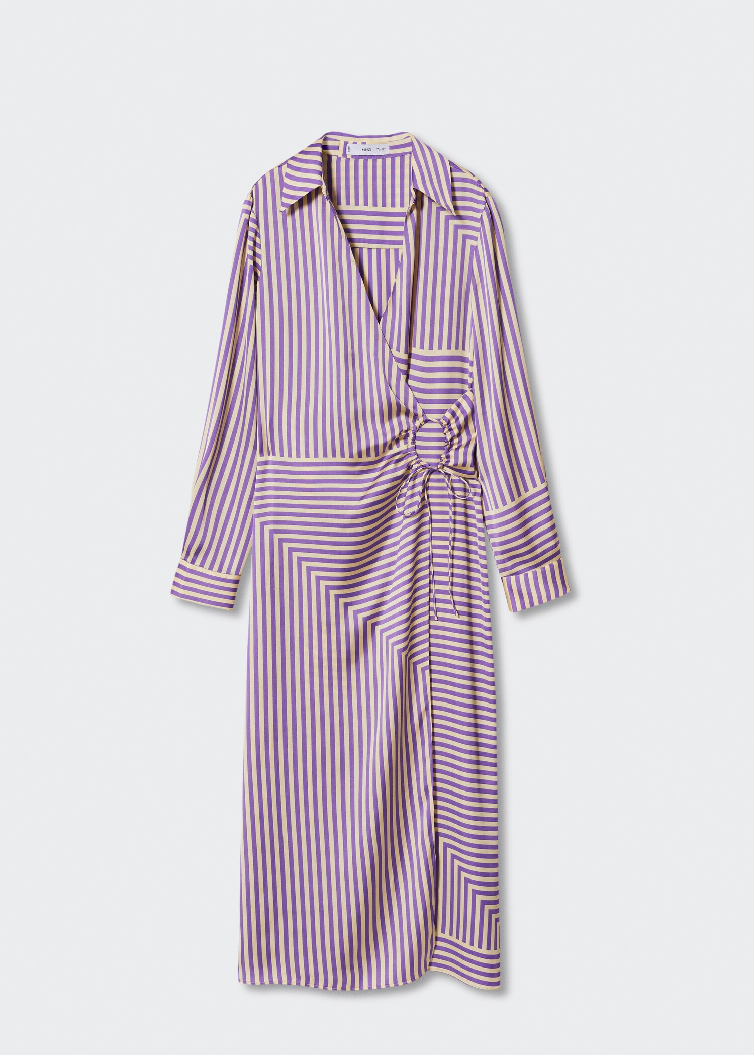 Striped satin dress - Article without model