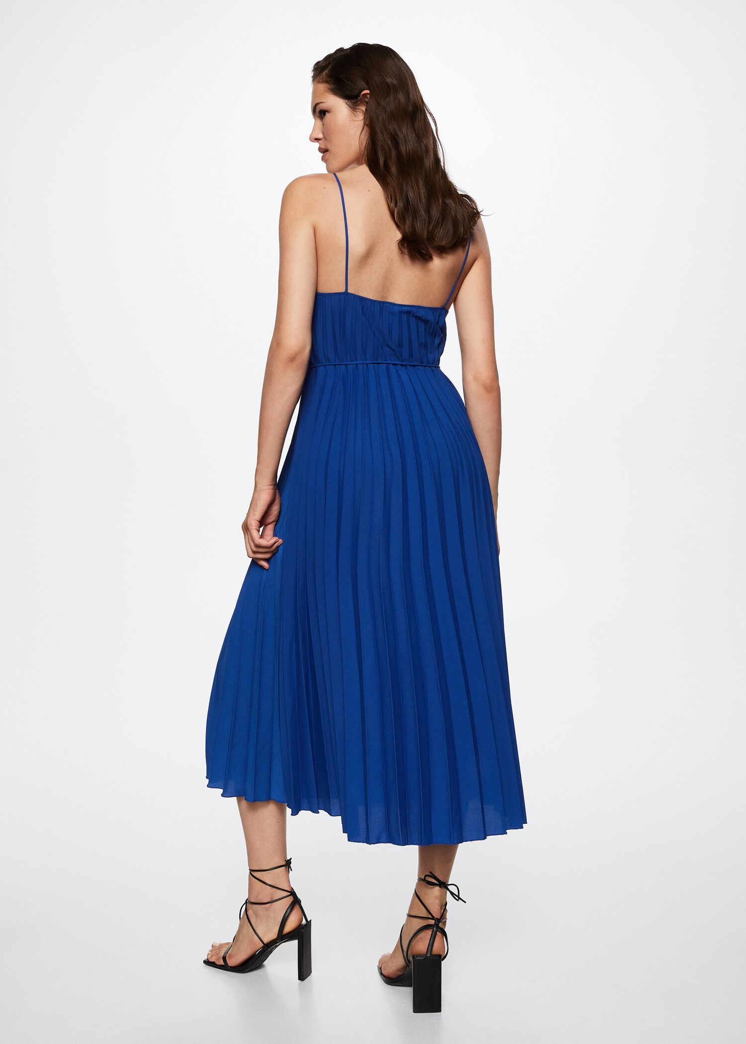 Vestido plissado cinto - Verso do artigo