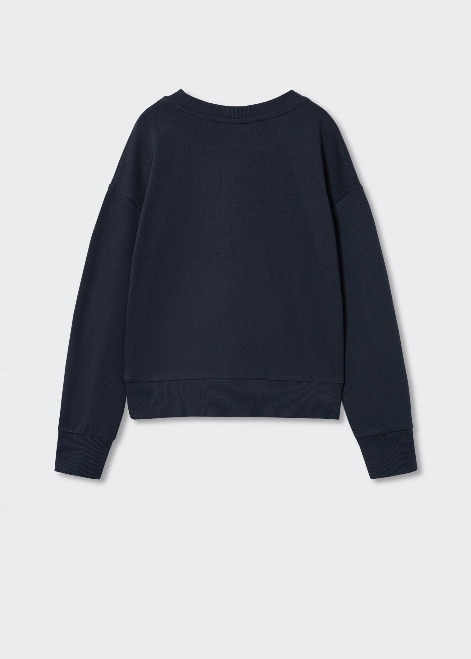 Texturiertes Varsity Sweatshirt mit Stickerei - Rückseite des Artikels