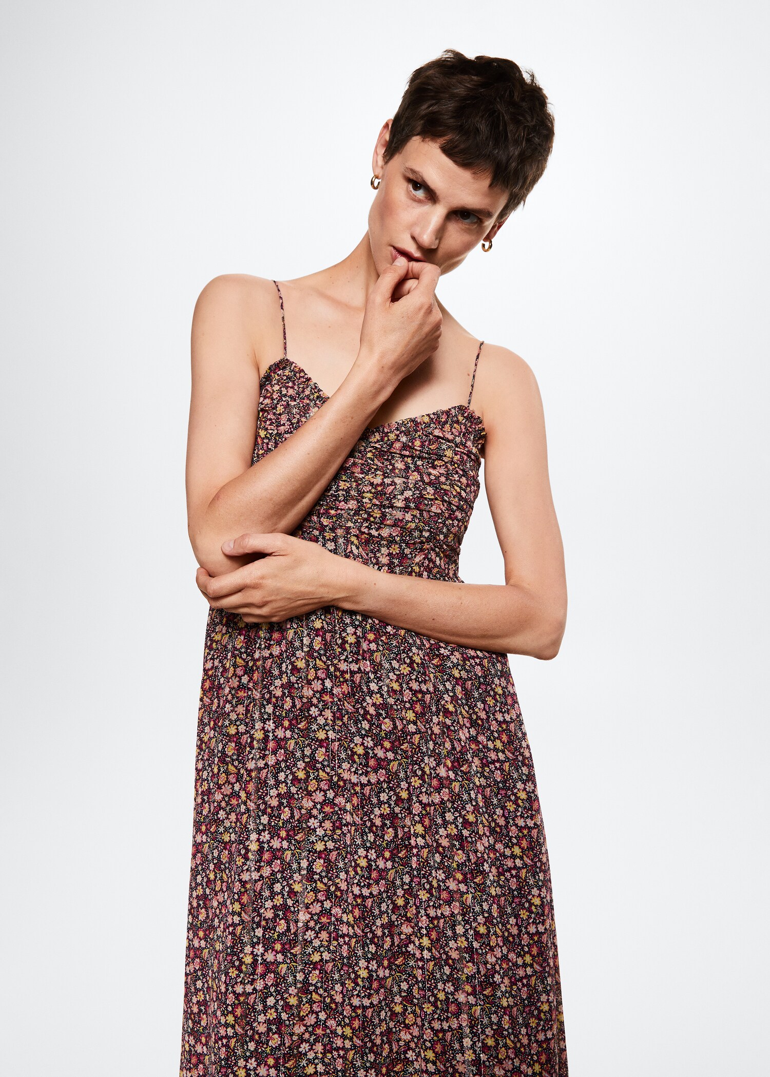 Lurex floral dress - Medium plane