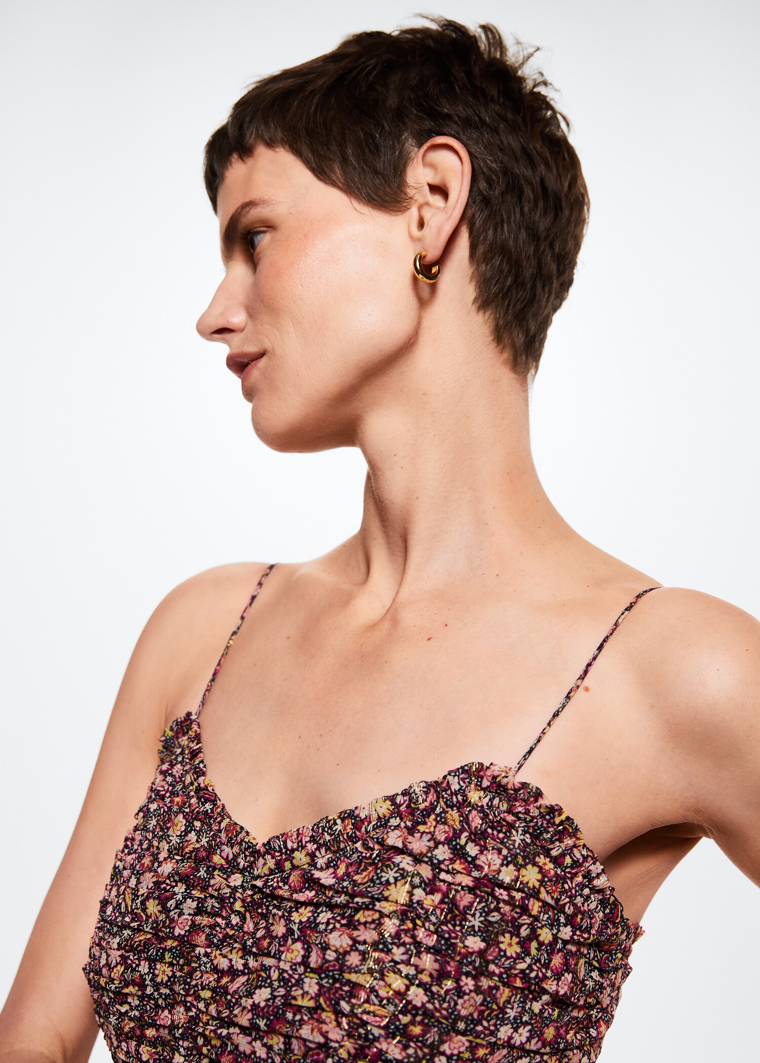 Lurex floral dress - Details of the article 1