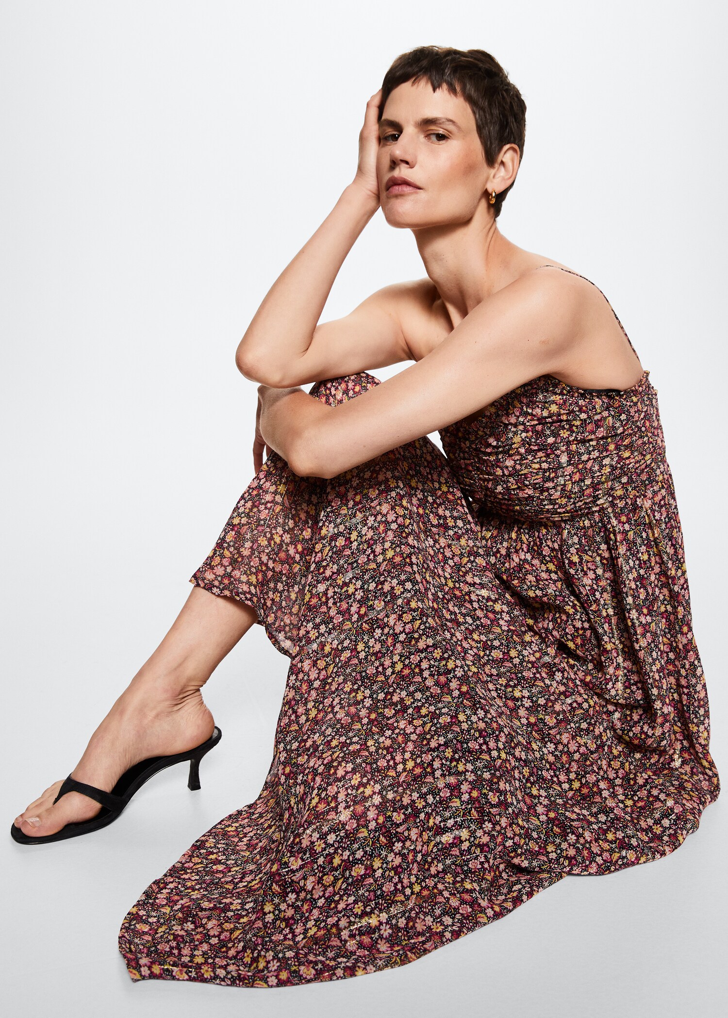 Lurex floral dress - Details of the article 2