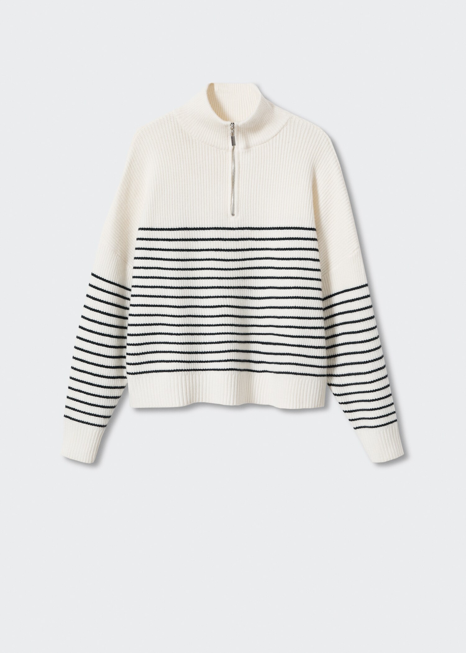 Striped sweater with zip - Article without model