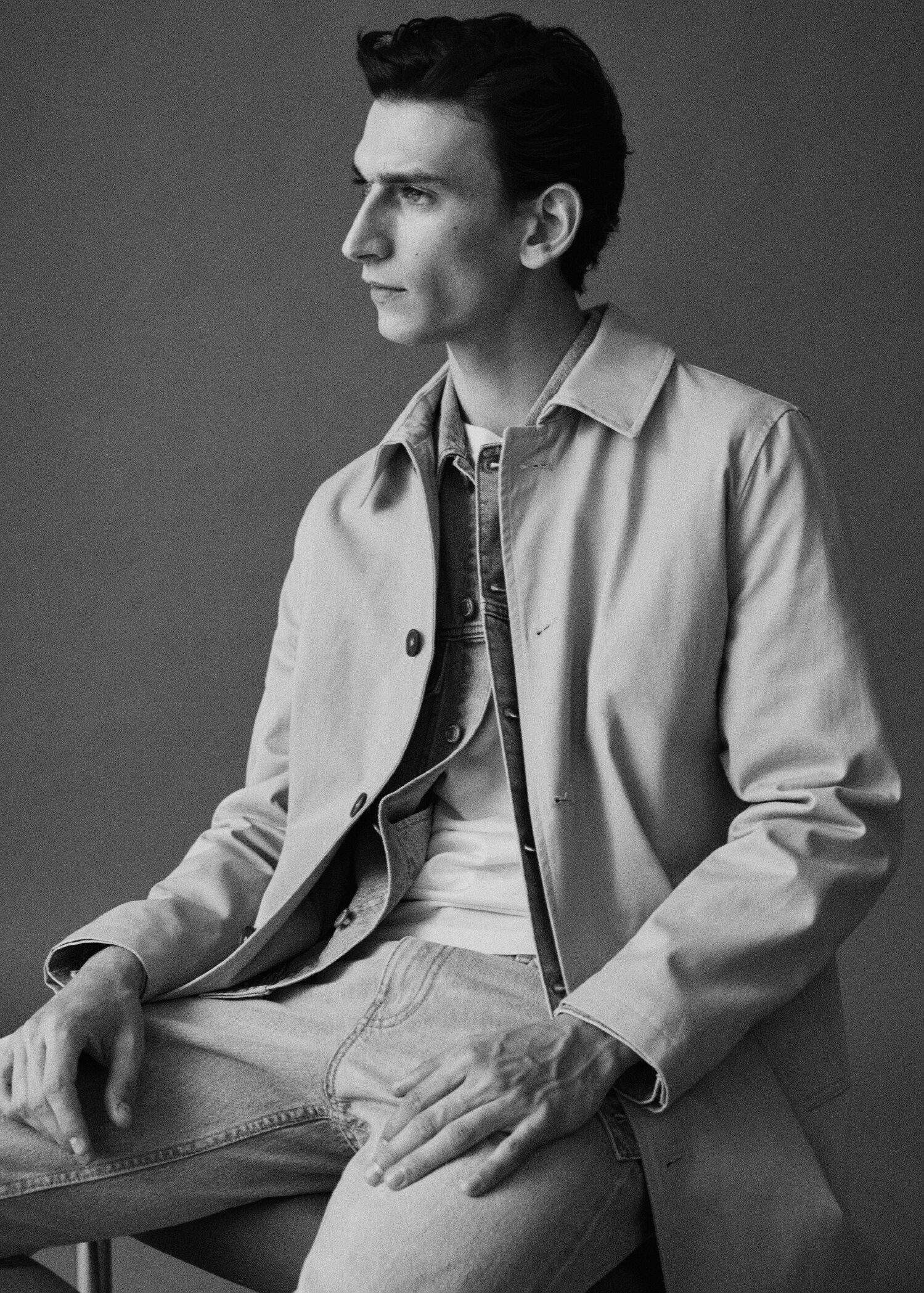 Water-repellent cotton trench coat - Details of the article 5