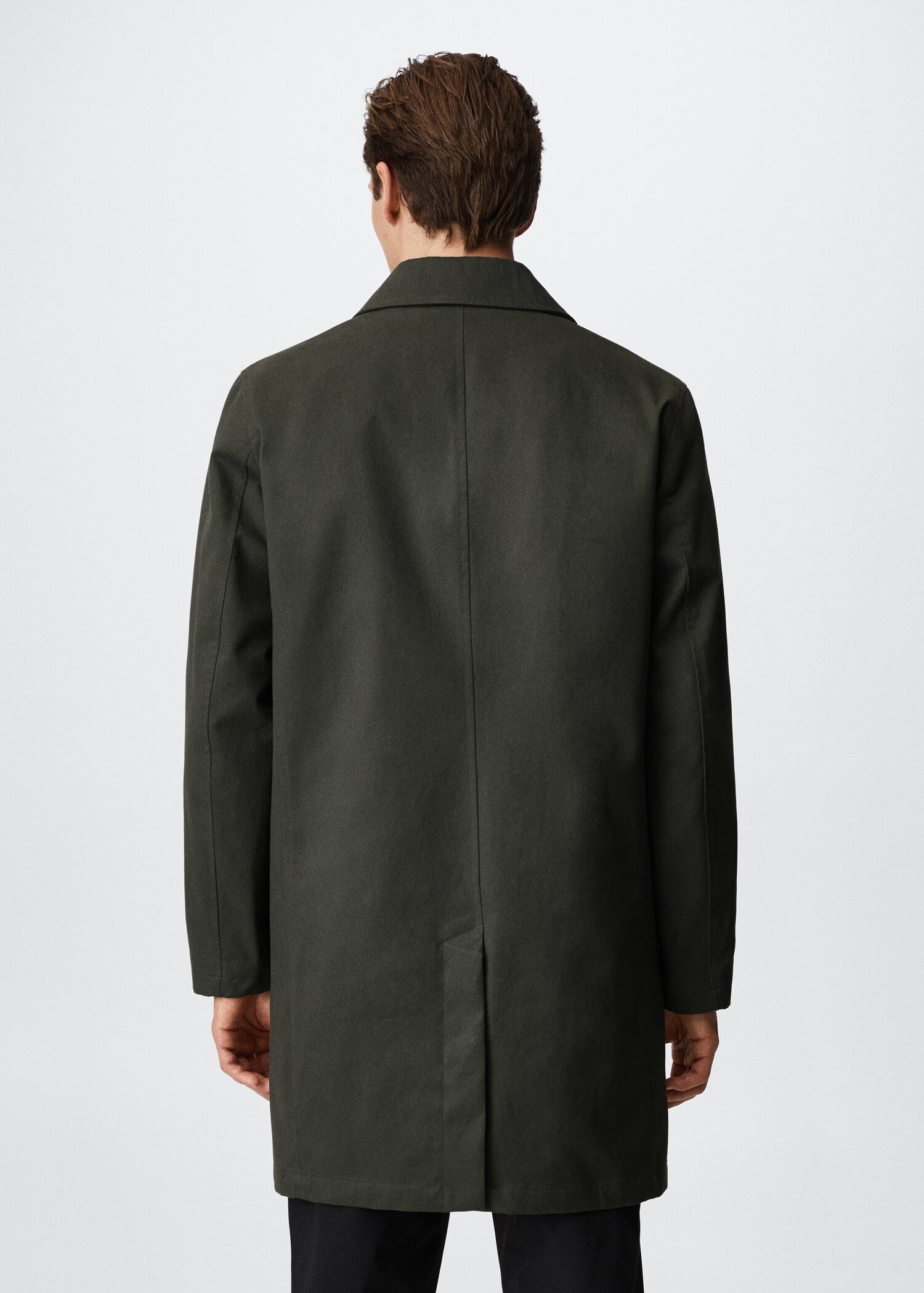 Water-repellent cotton trench coat - Reverse of the article