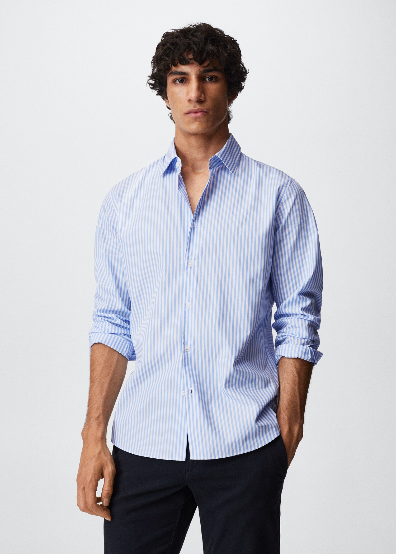 Striped cotton shirt - Medium plane