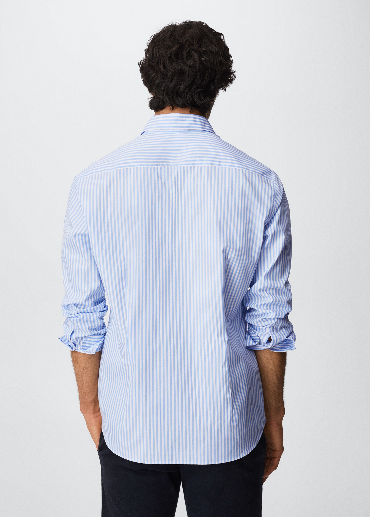 Striped cotton shirt - Reverse of the article
