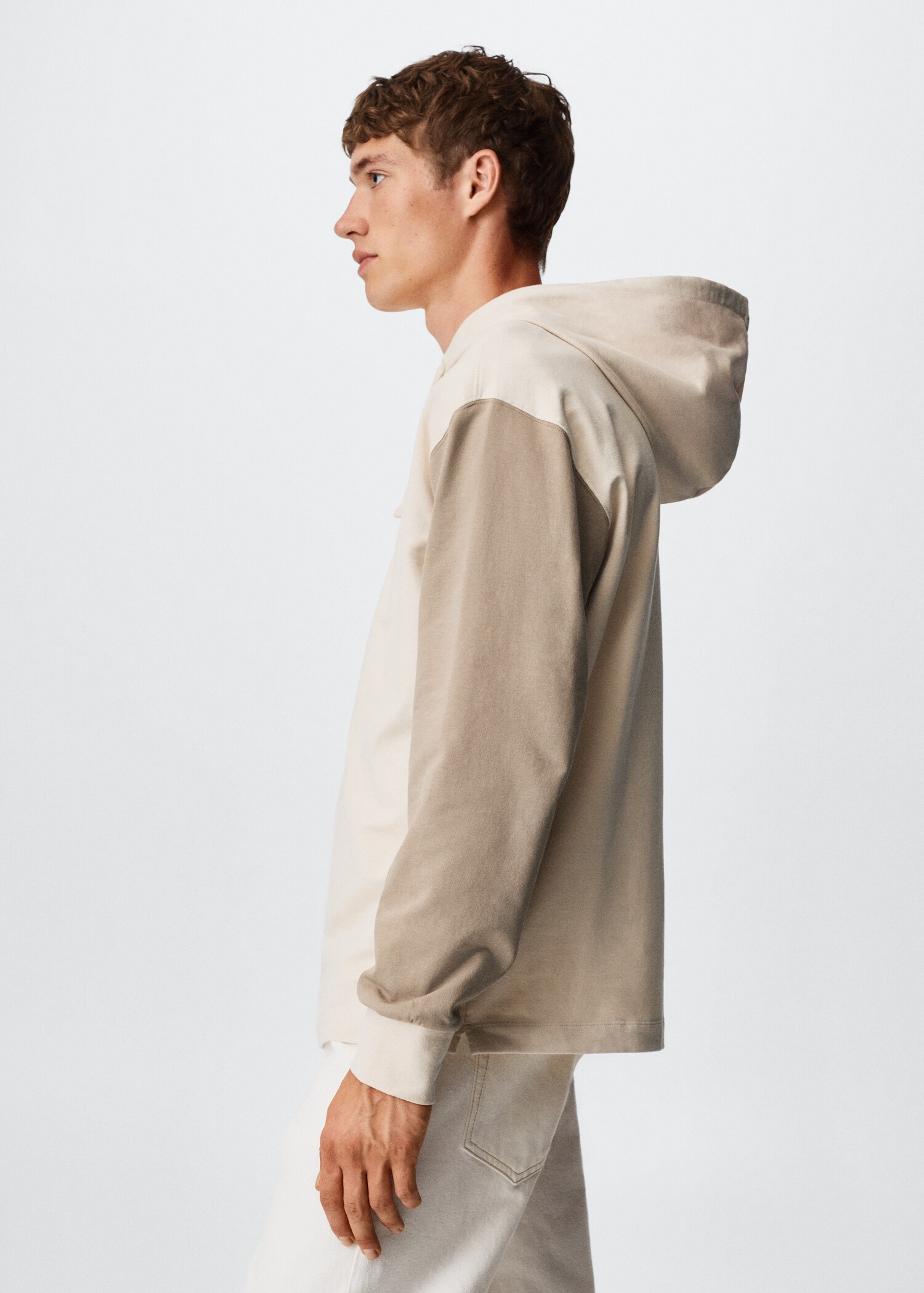 Contrast cotton sweatshirt - Details of the article 2