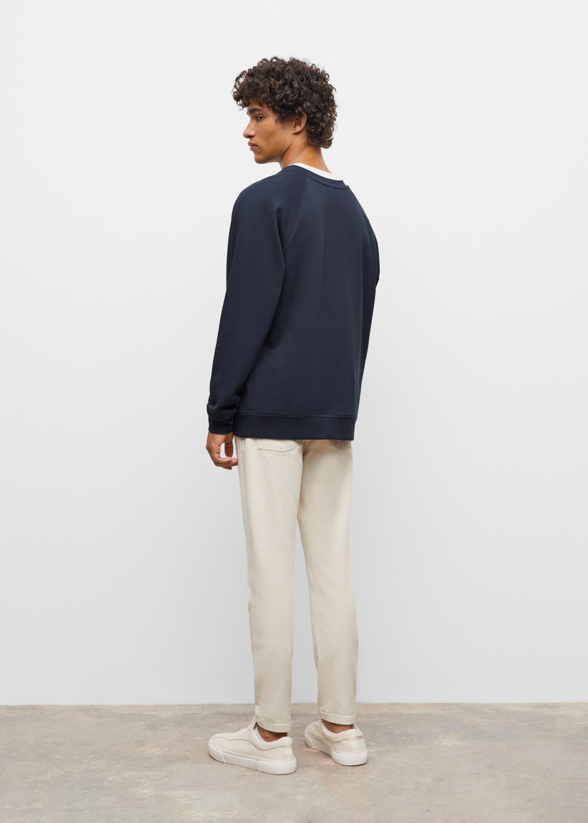 Basic cotton sweater - Reverse of the article
