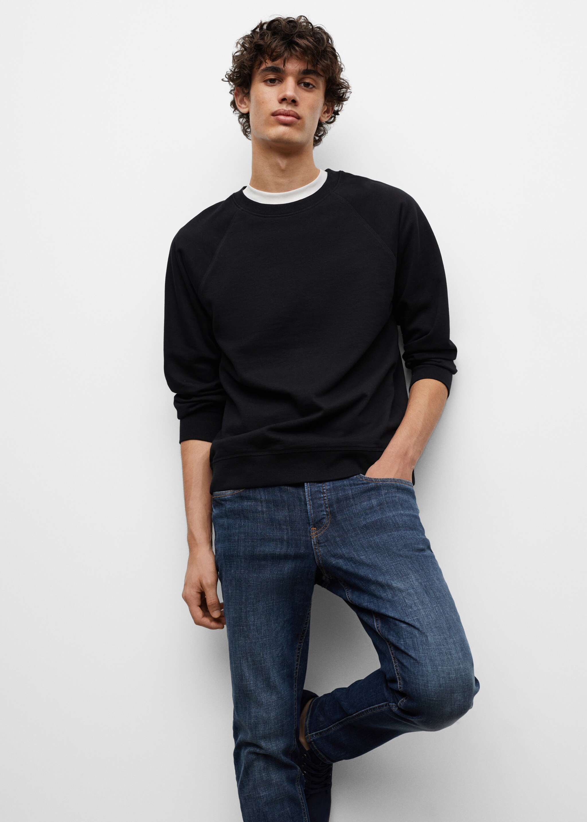 Basic cotton sweater - Medium plane