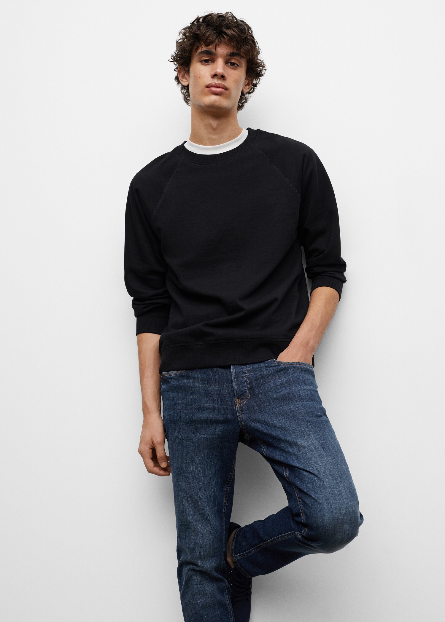Basic cotton sweater - Medium plane