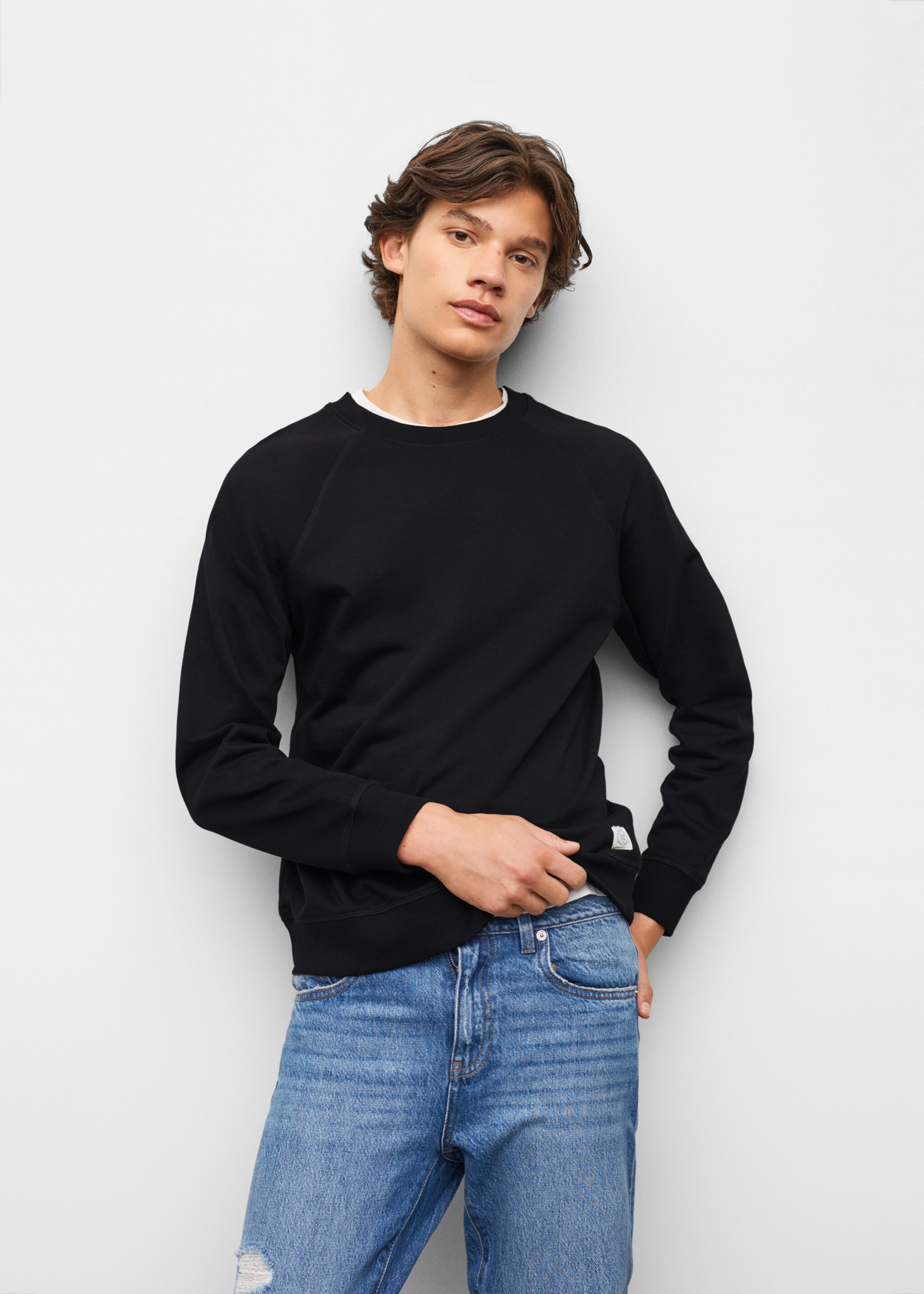 Basic cotton sweater - Details of the article 1