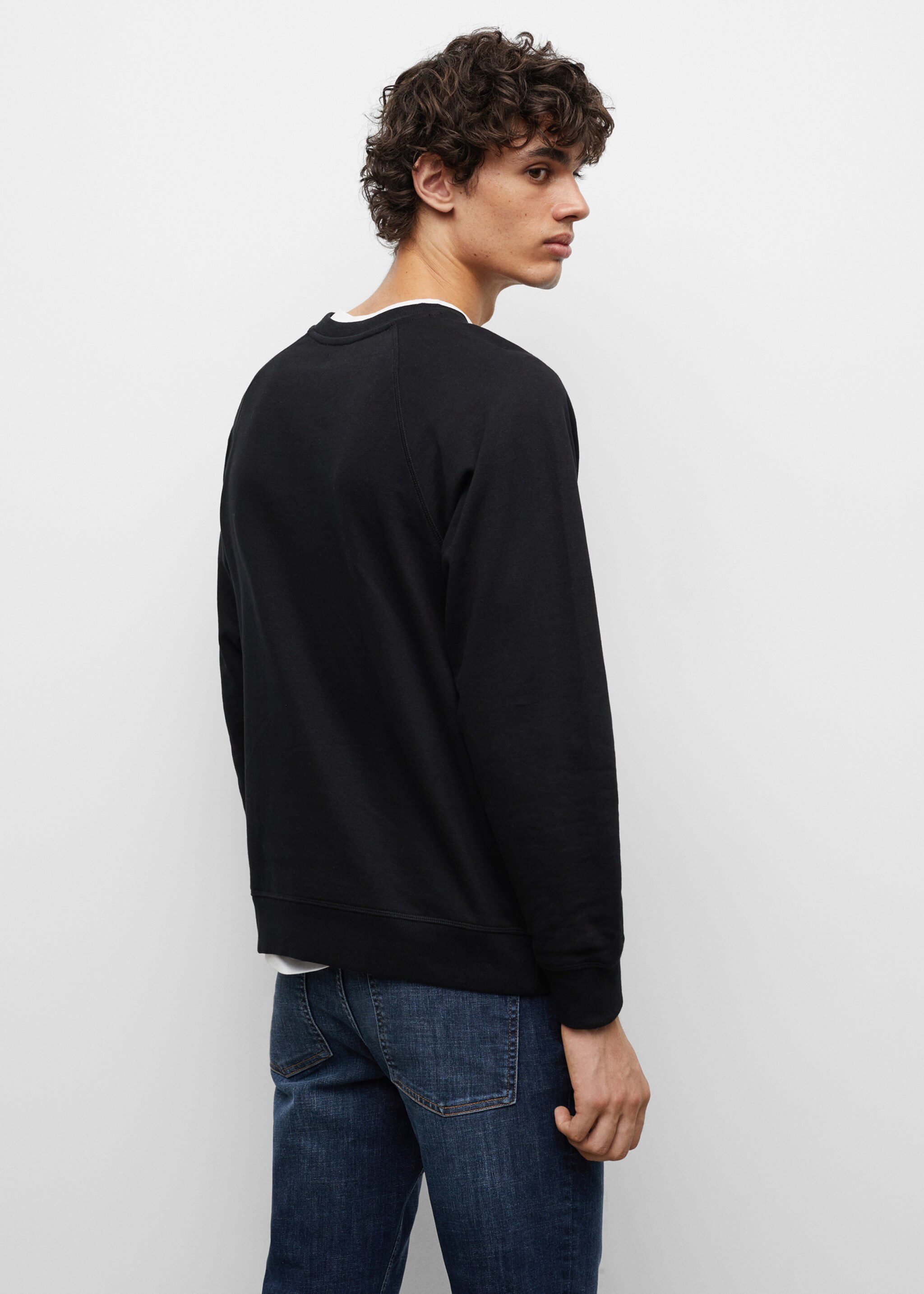 Basic cotton sweater - Reverse of the article