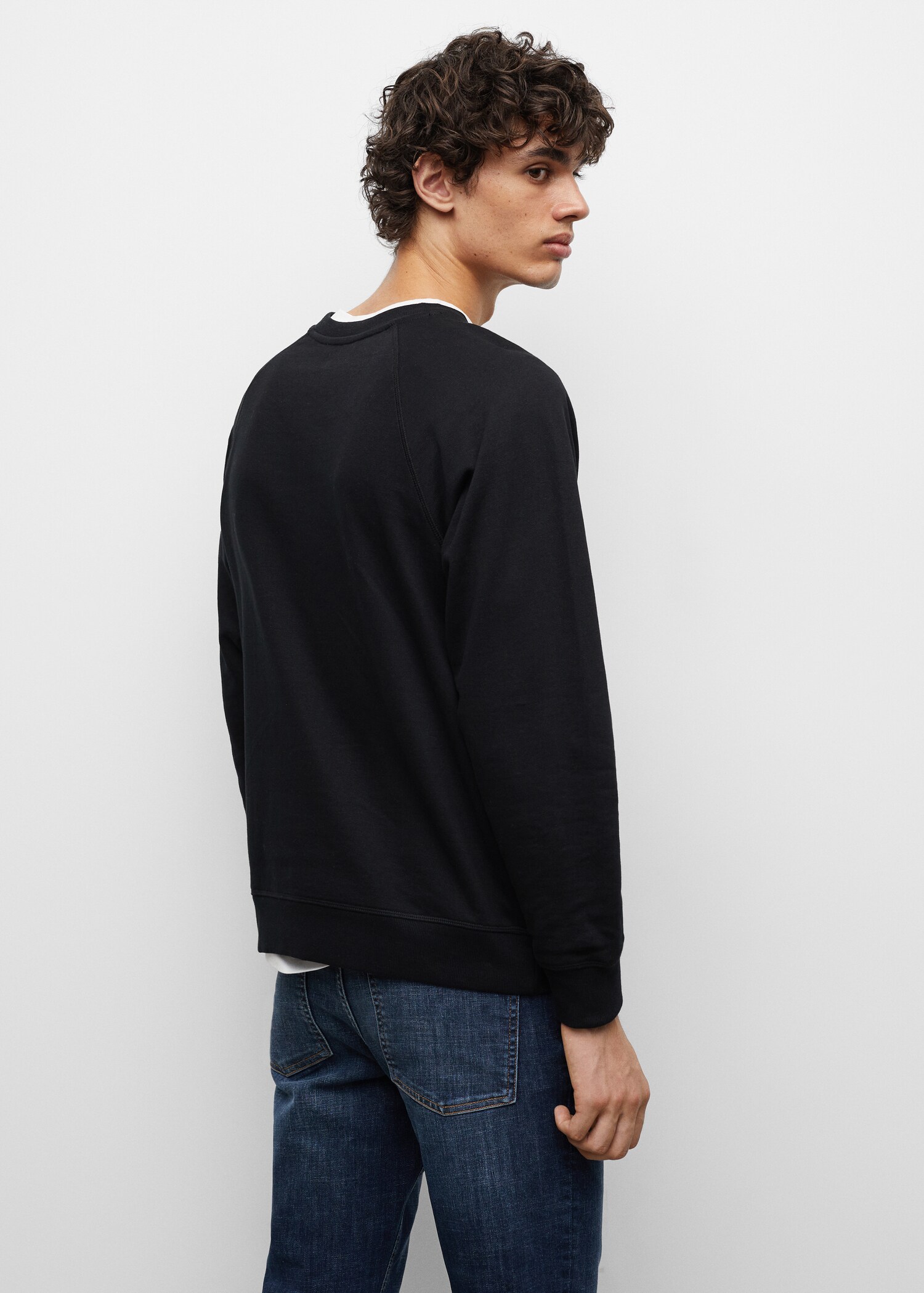 Basic cotton sweater - Reverse of the article