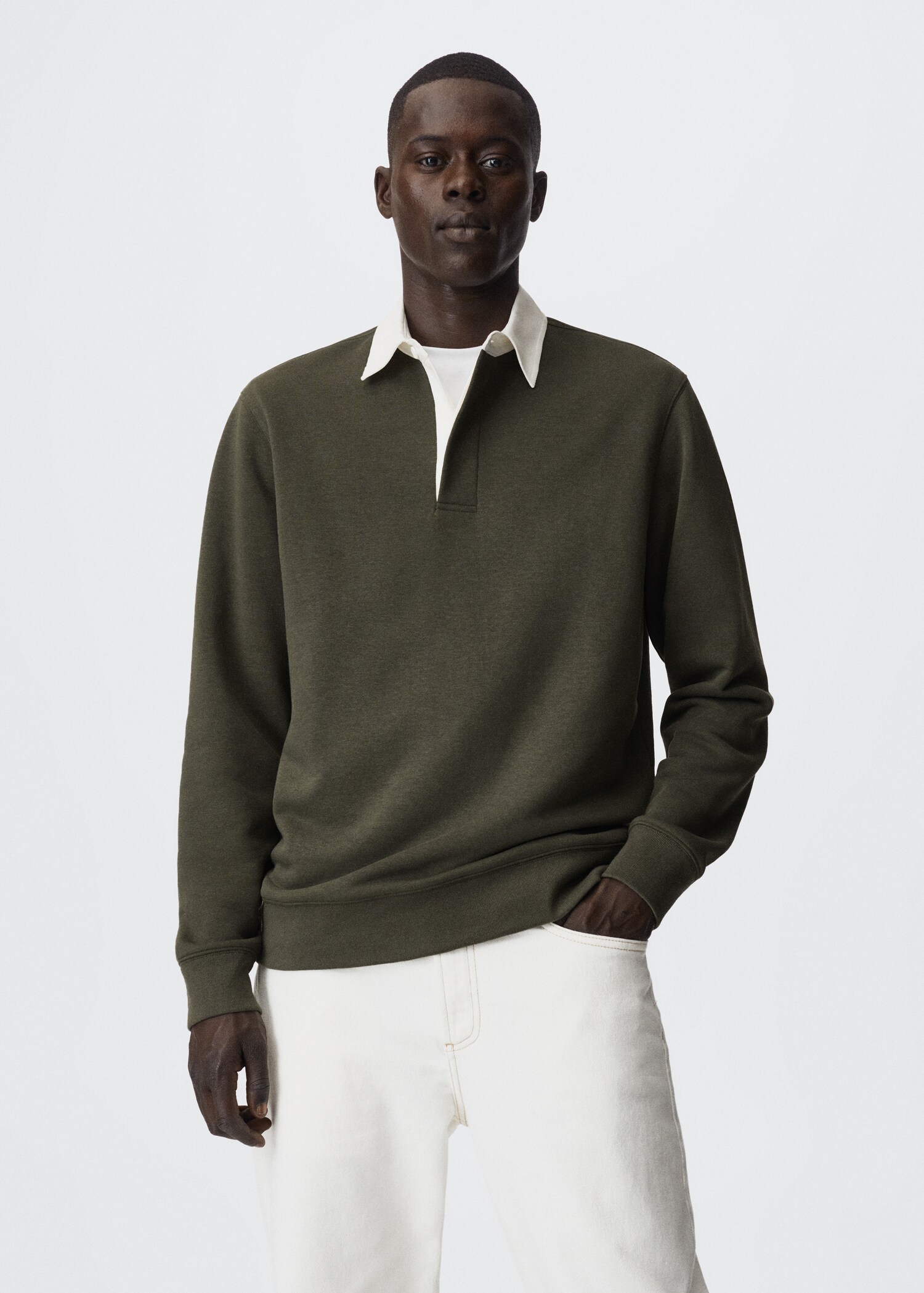 Button-down collar polo shirt - Medium plane