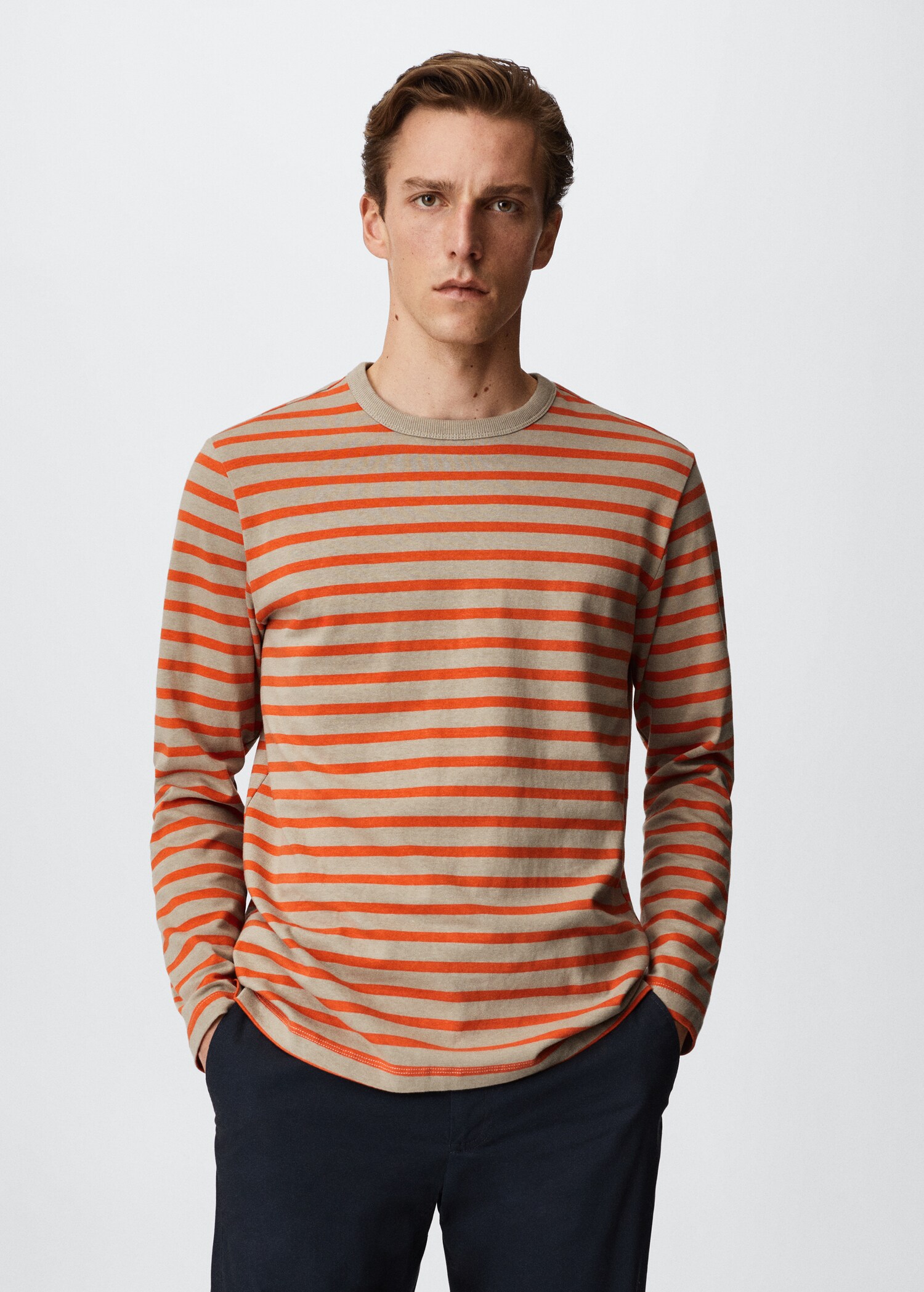 Striped long sleeves t-shirt - Medium plane