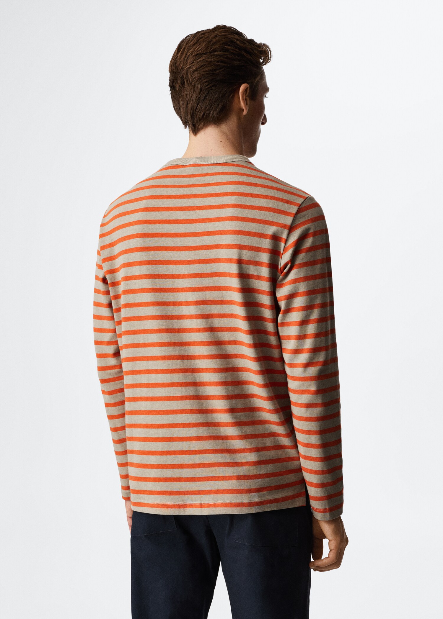 Striped long sleeves t-shirt - Reverse of the article