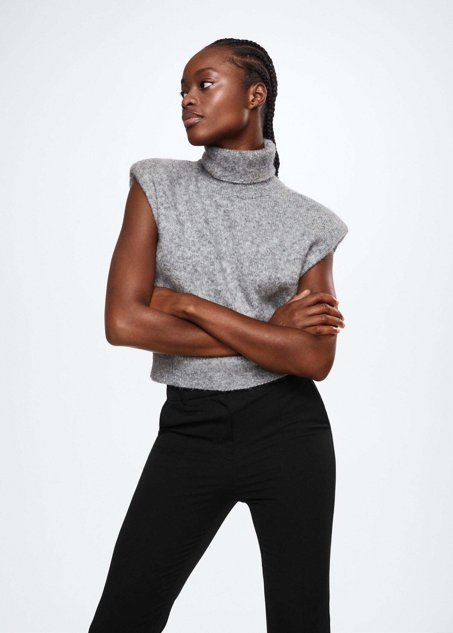 Slit hem trousers - Medium plane