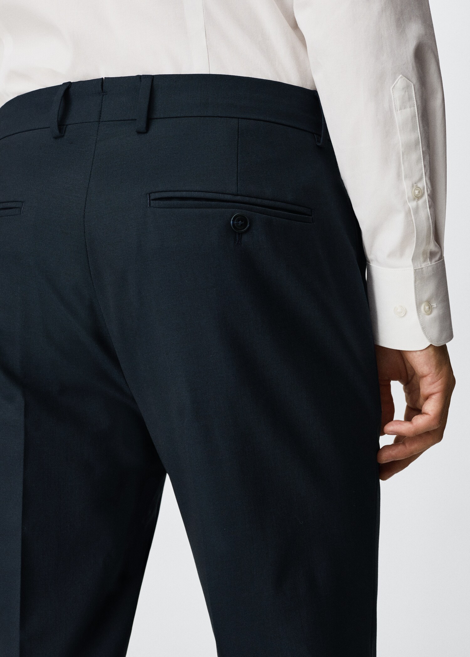Slim fit wool suit trousers - Details of the article 3