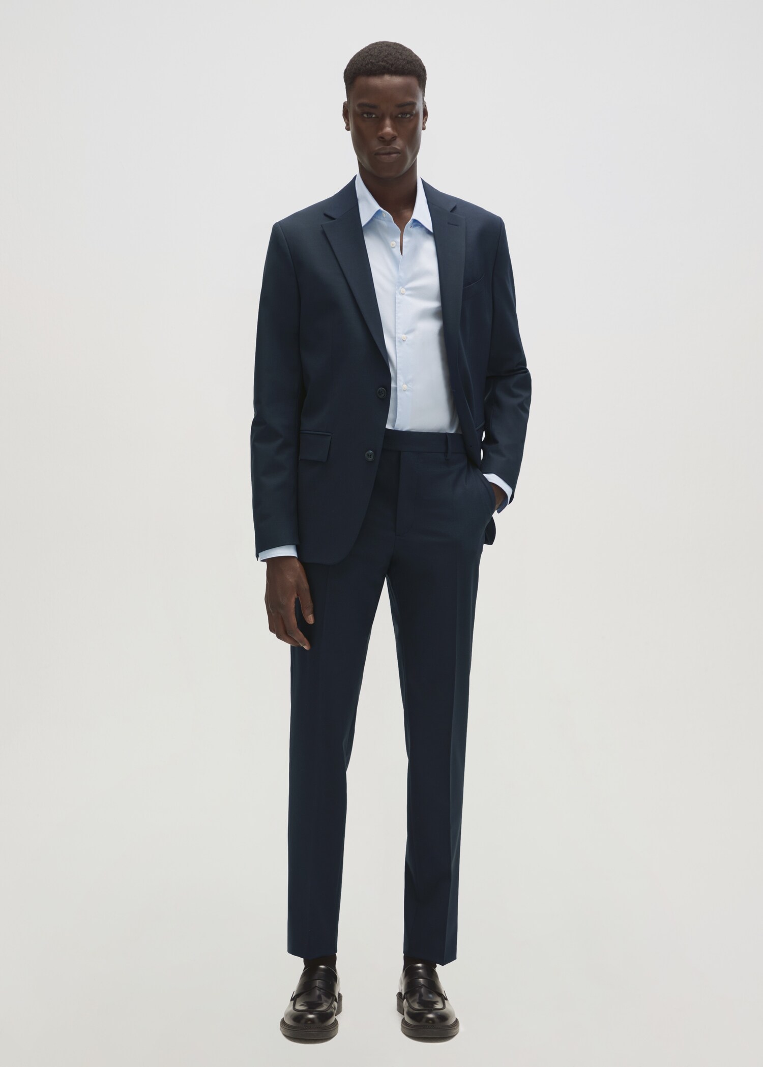 Slim fit wool suit trousers - Details of the article 7