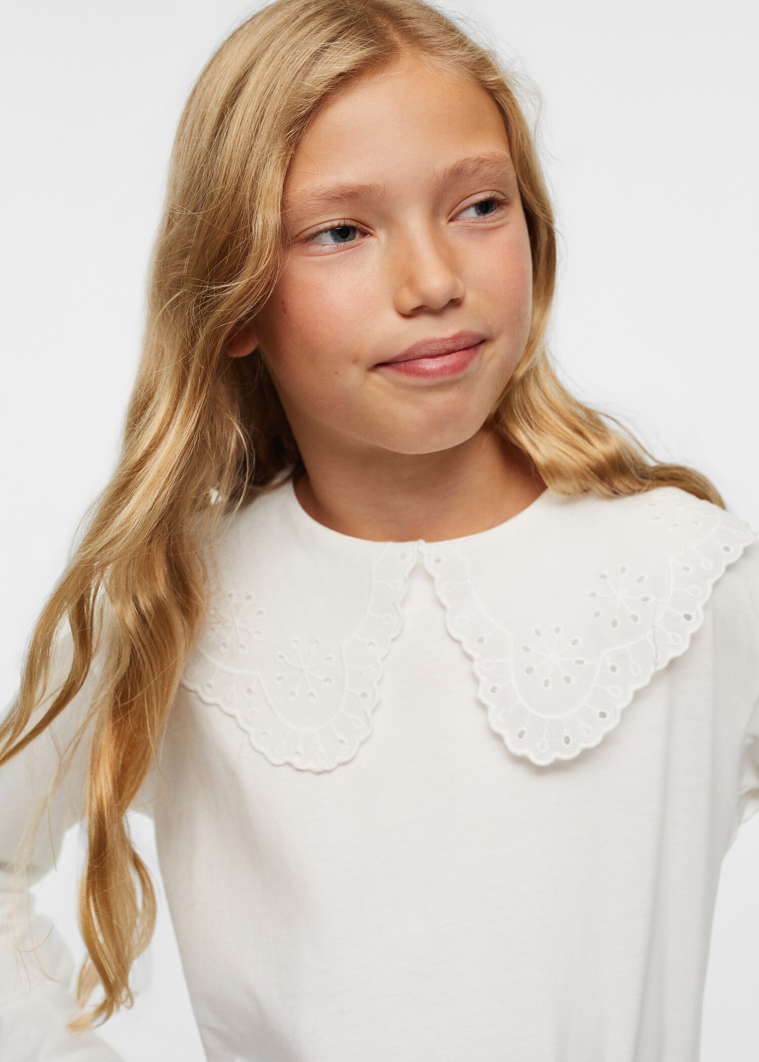 Babydoll collar cotton T-shirt - Details of the article 1