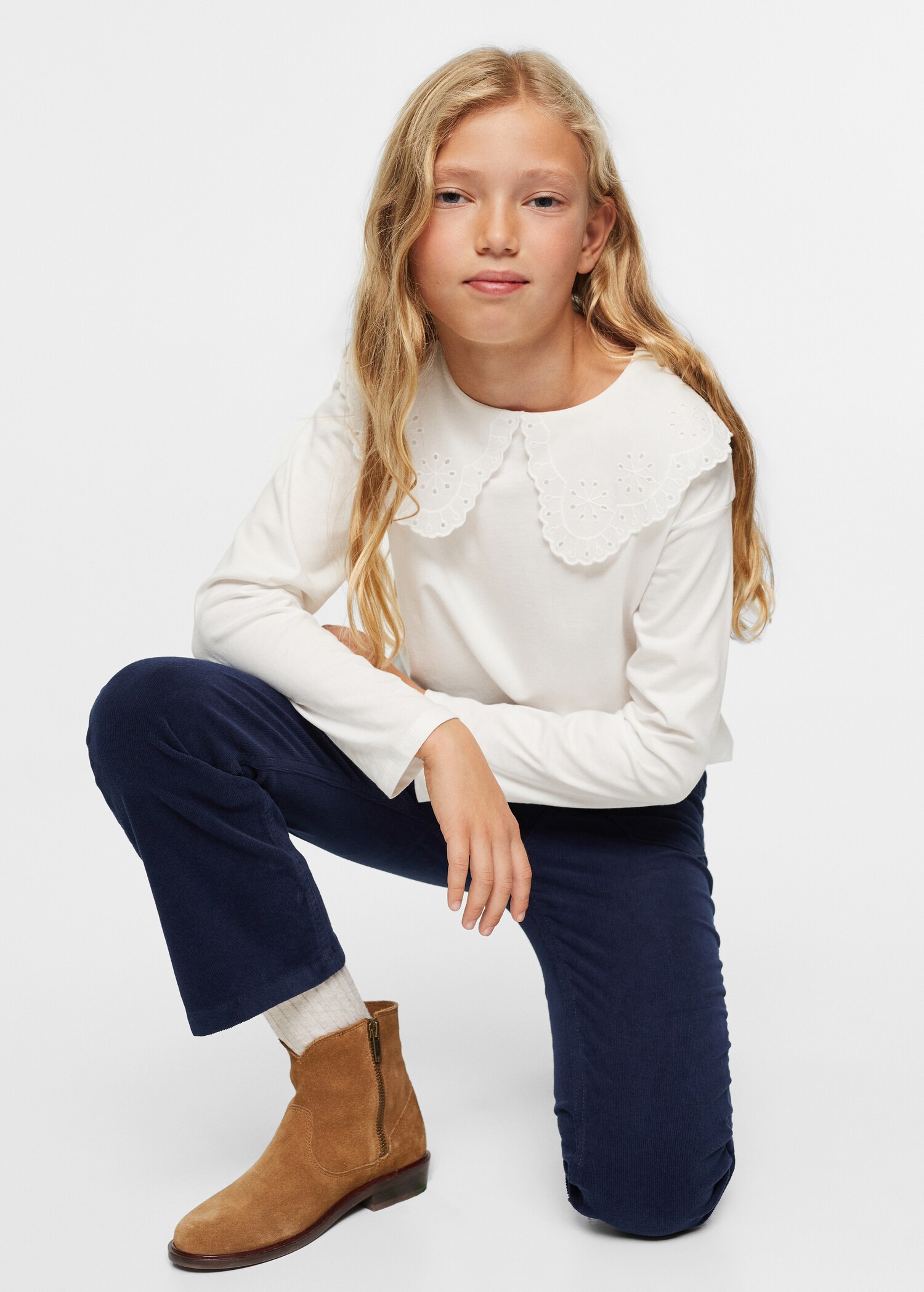 Babydoll collar cotton T-shirt - Details of the article 2