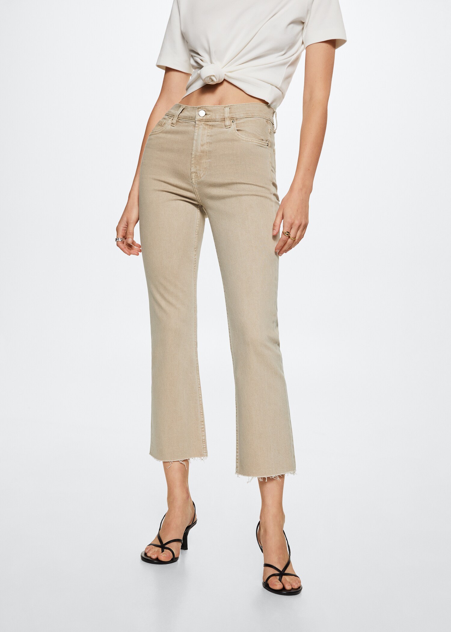 High-waist bootcut jeans - Medium plane