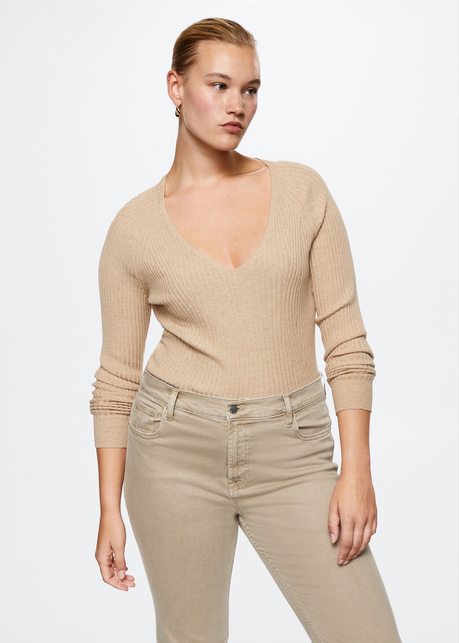 High-waist bootcut jeans - Details of the article 5