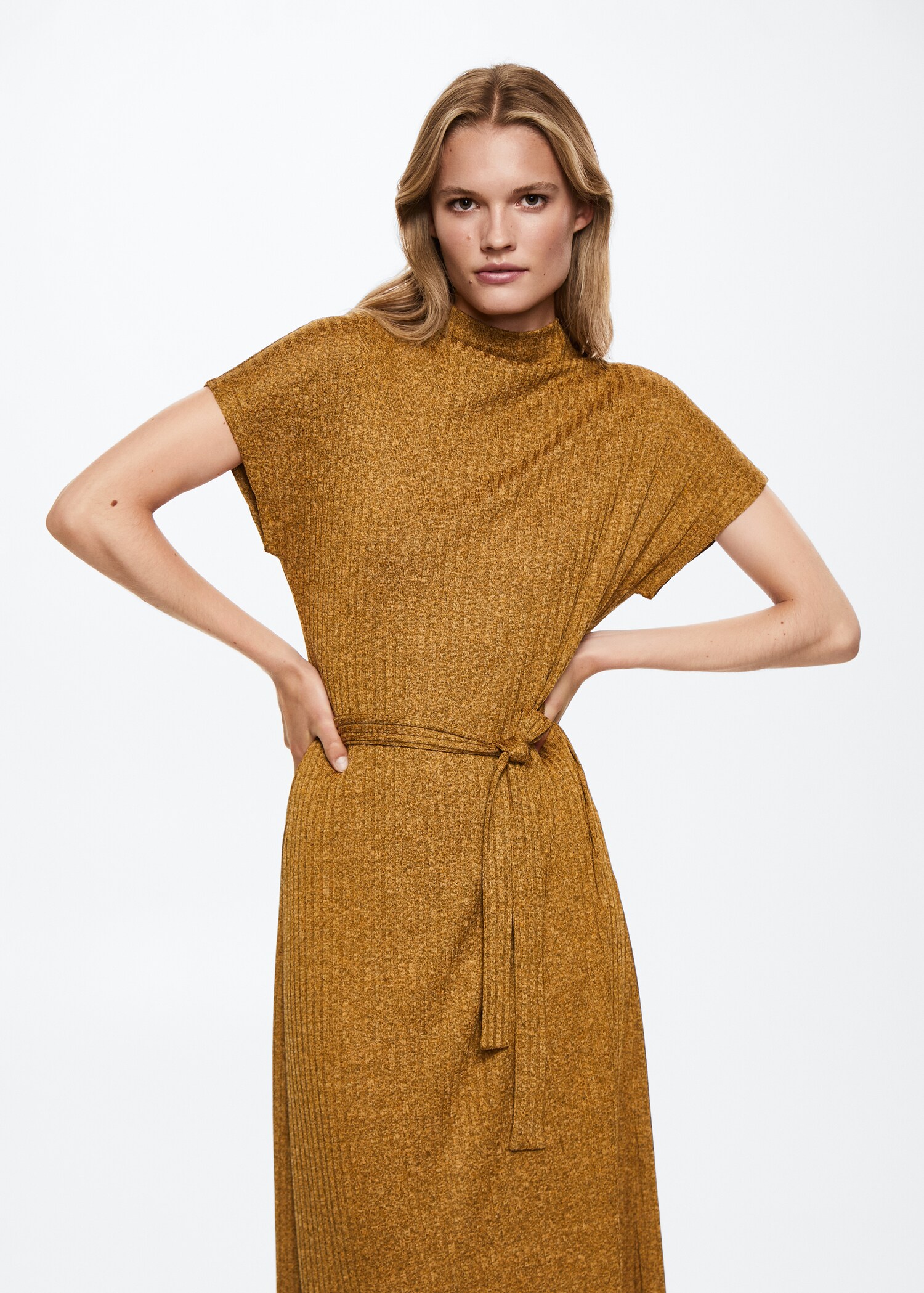 Ribbed midi dress - Medium plane