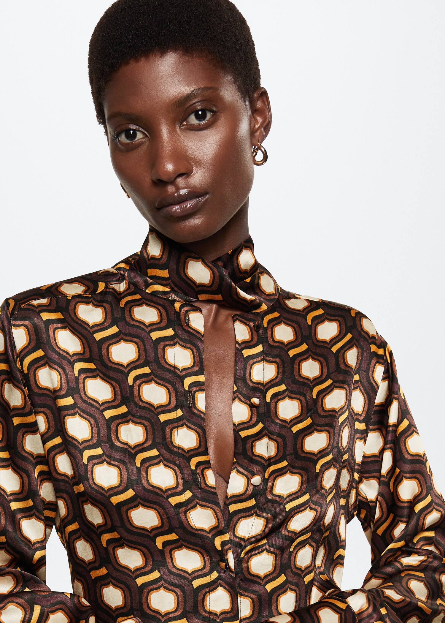 Fluid printed jumpsuit - Details of the article 4