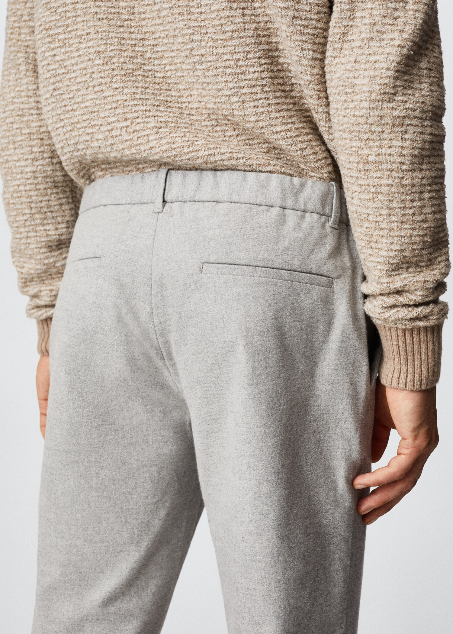 Slim-fit cotton trousers - Details of the article 2