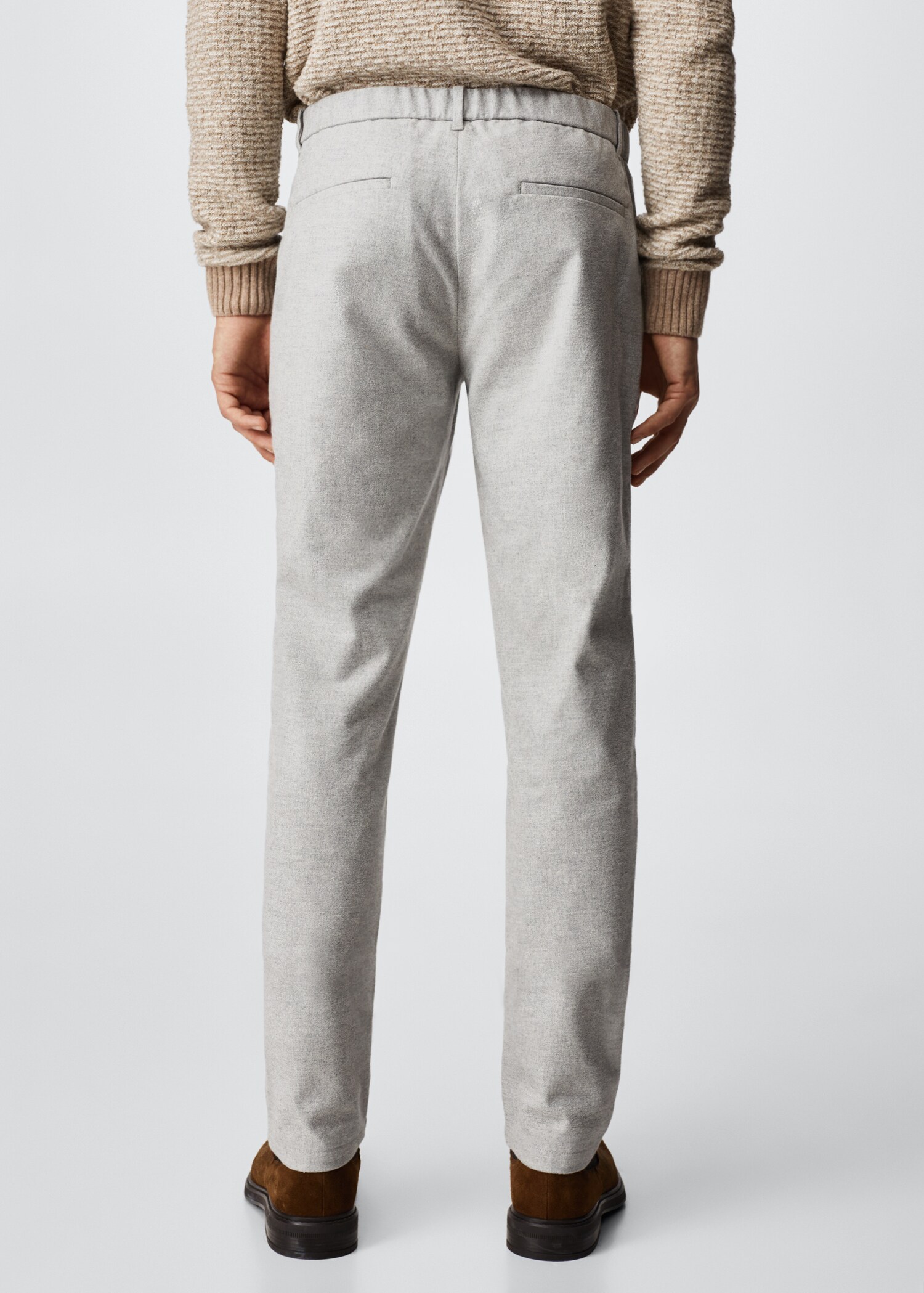 Slim-fit cotton trousers - Reverse of the article