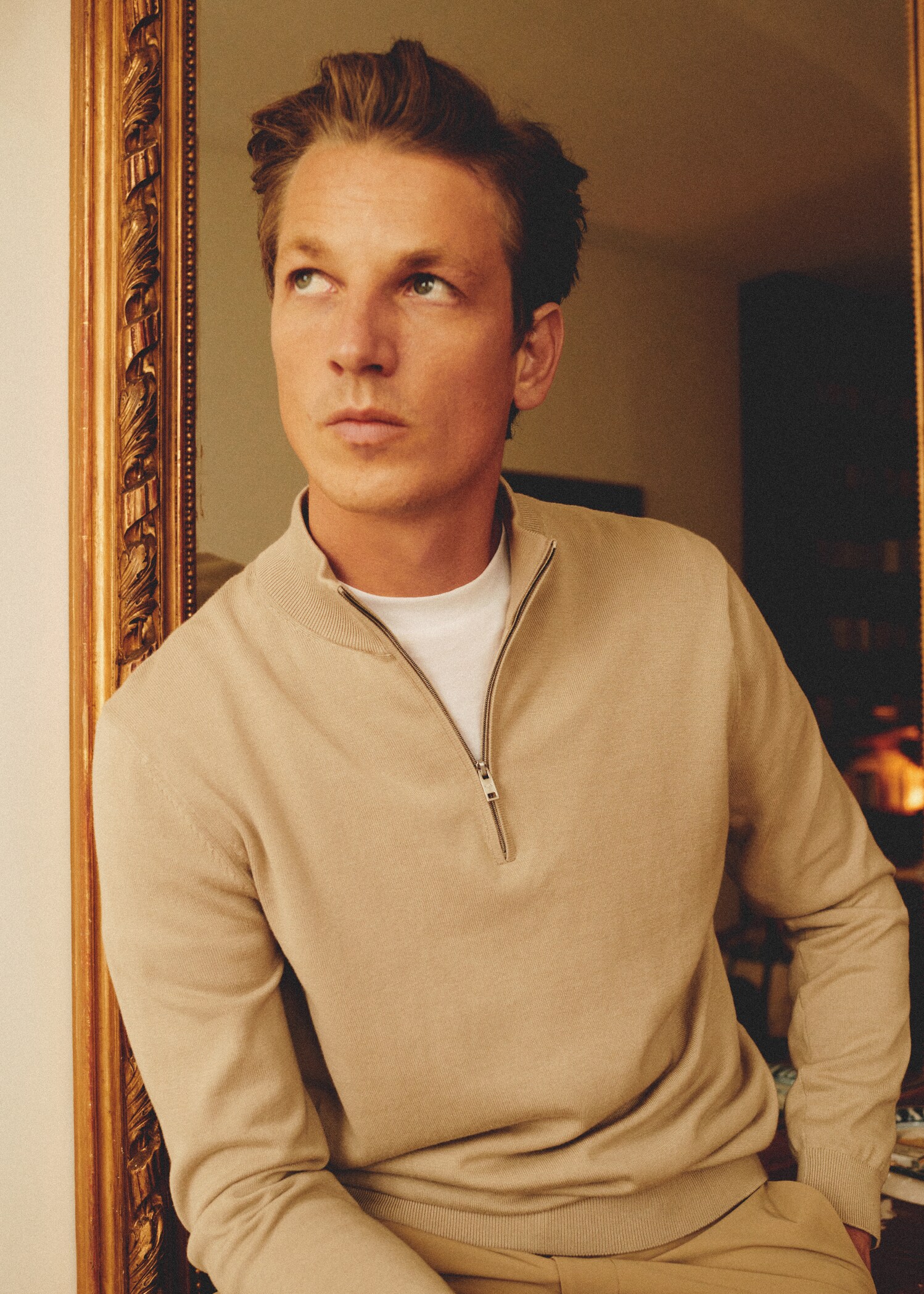 Wool zip neck jumper - Details of the article 5